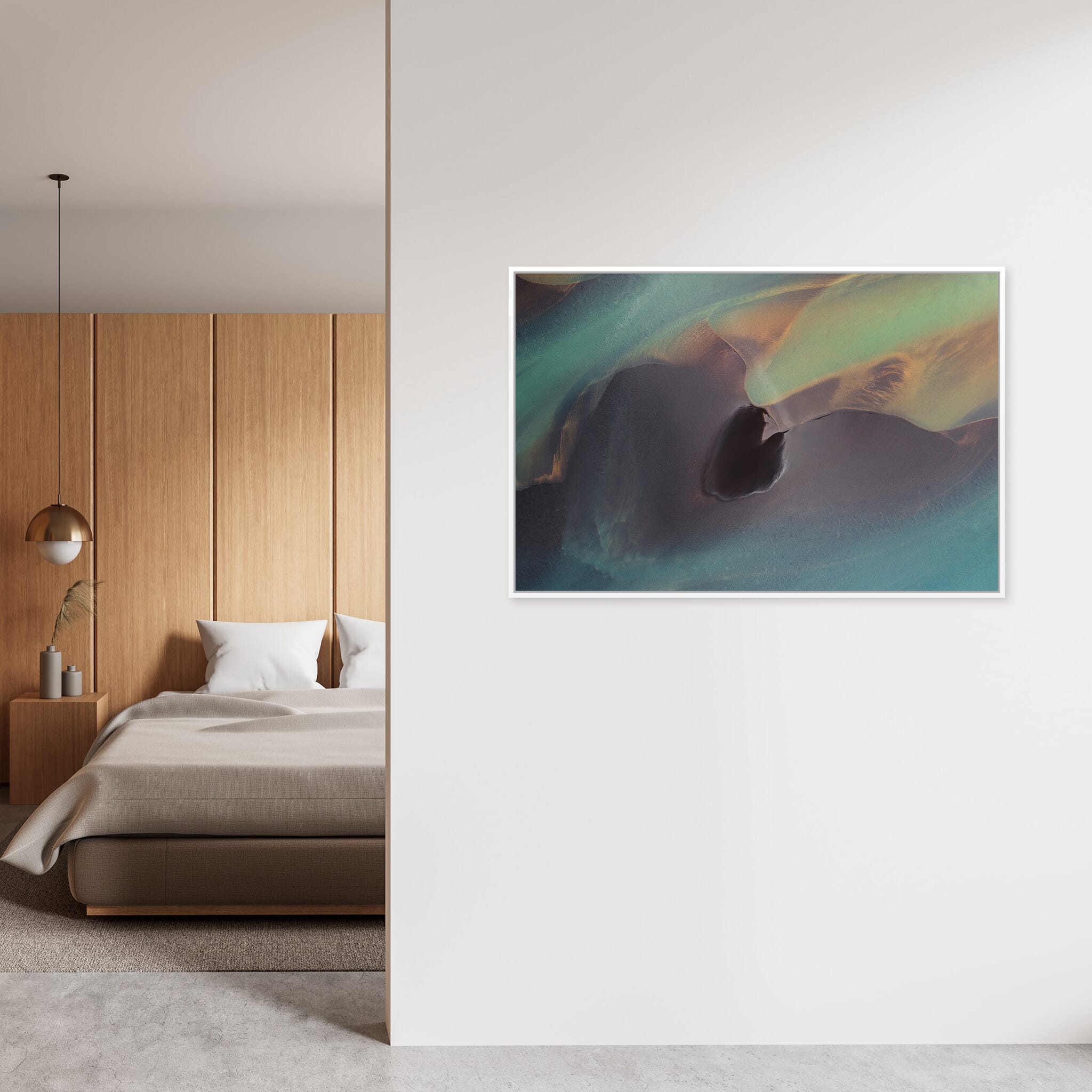 Interior design featuring photography prints by Jan Erik Waider