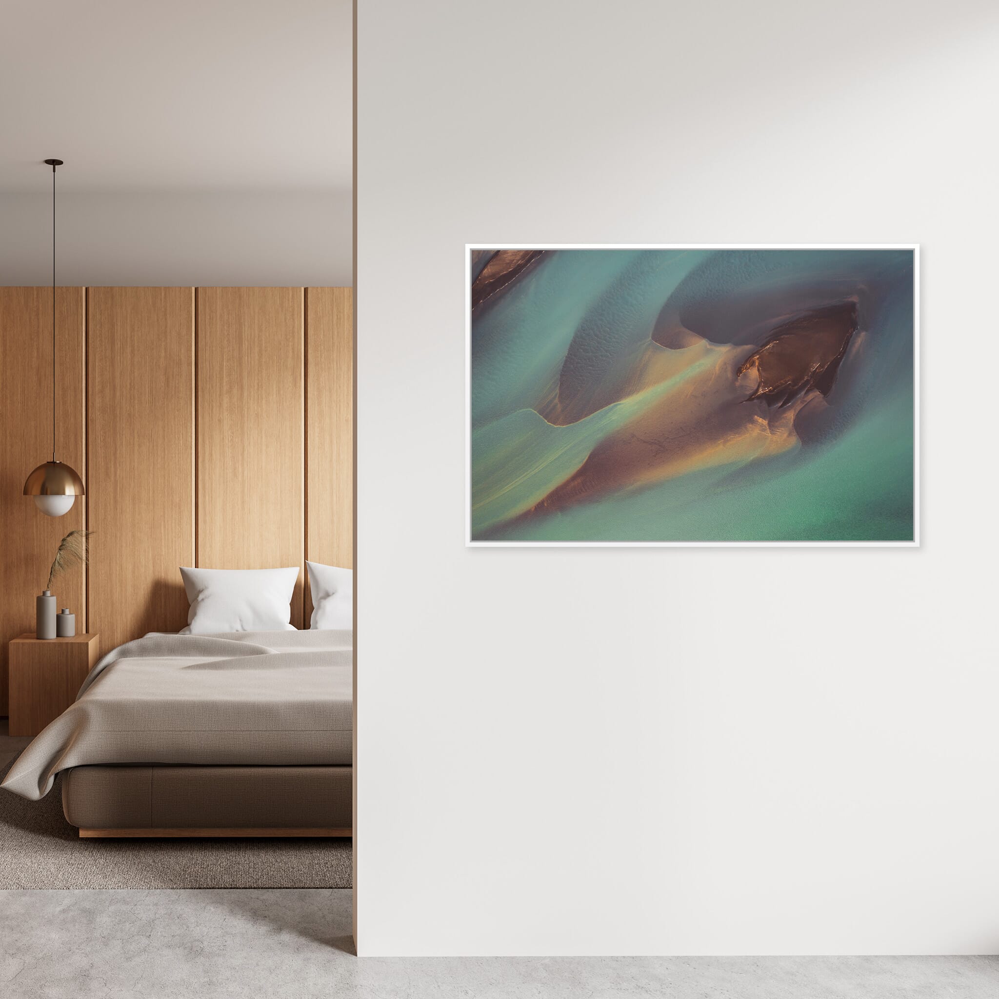 Interior design featuring photography prints by Jan Erik Waider