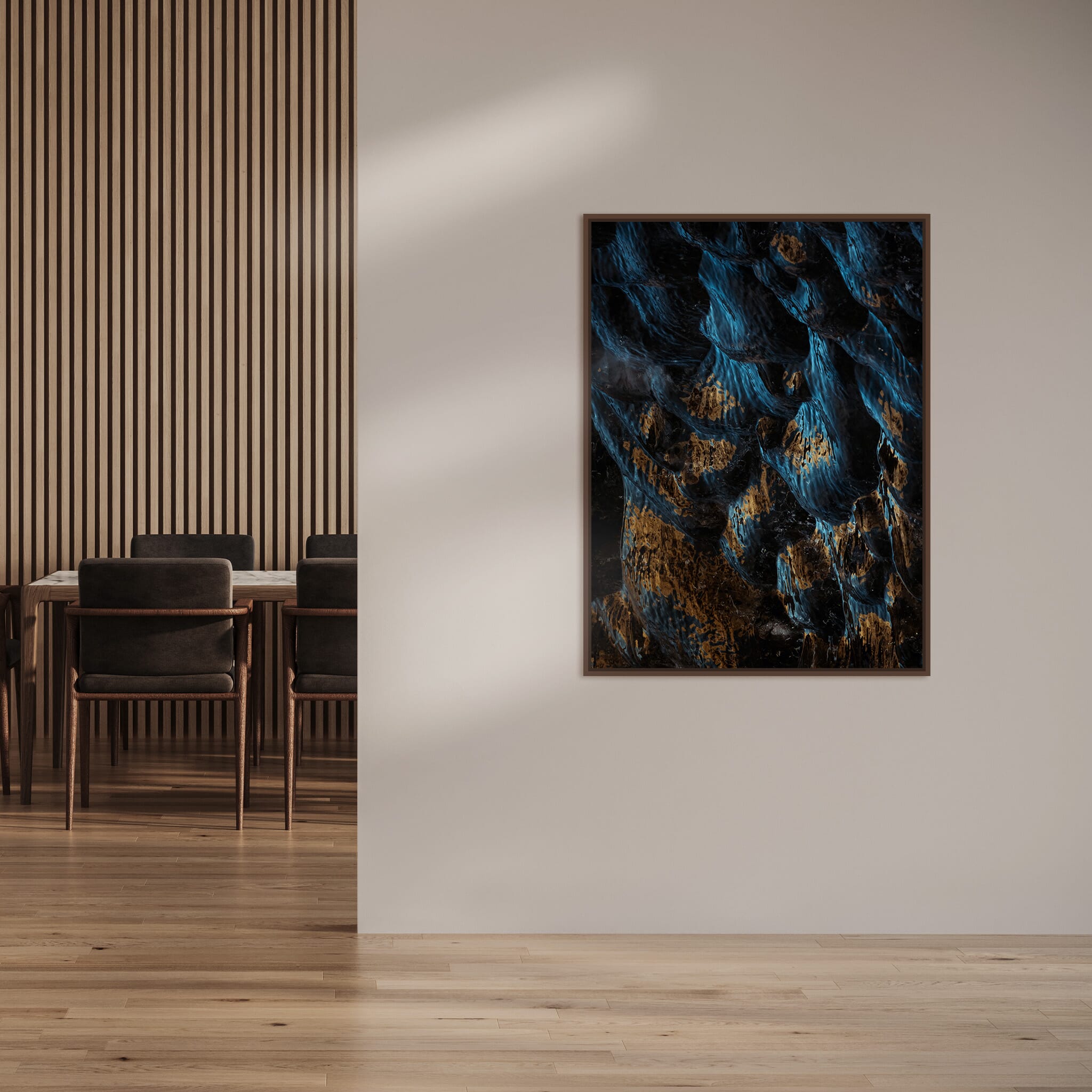 Interior design featuring photography prints by Jan Erik Waider