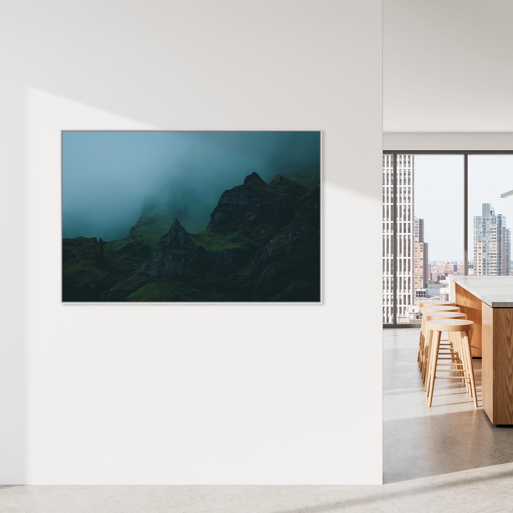 Interior design featuring photography prints by Jan Erik Waider