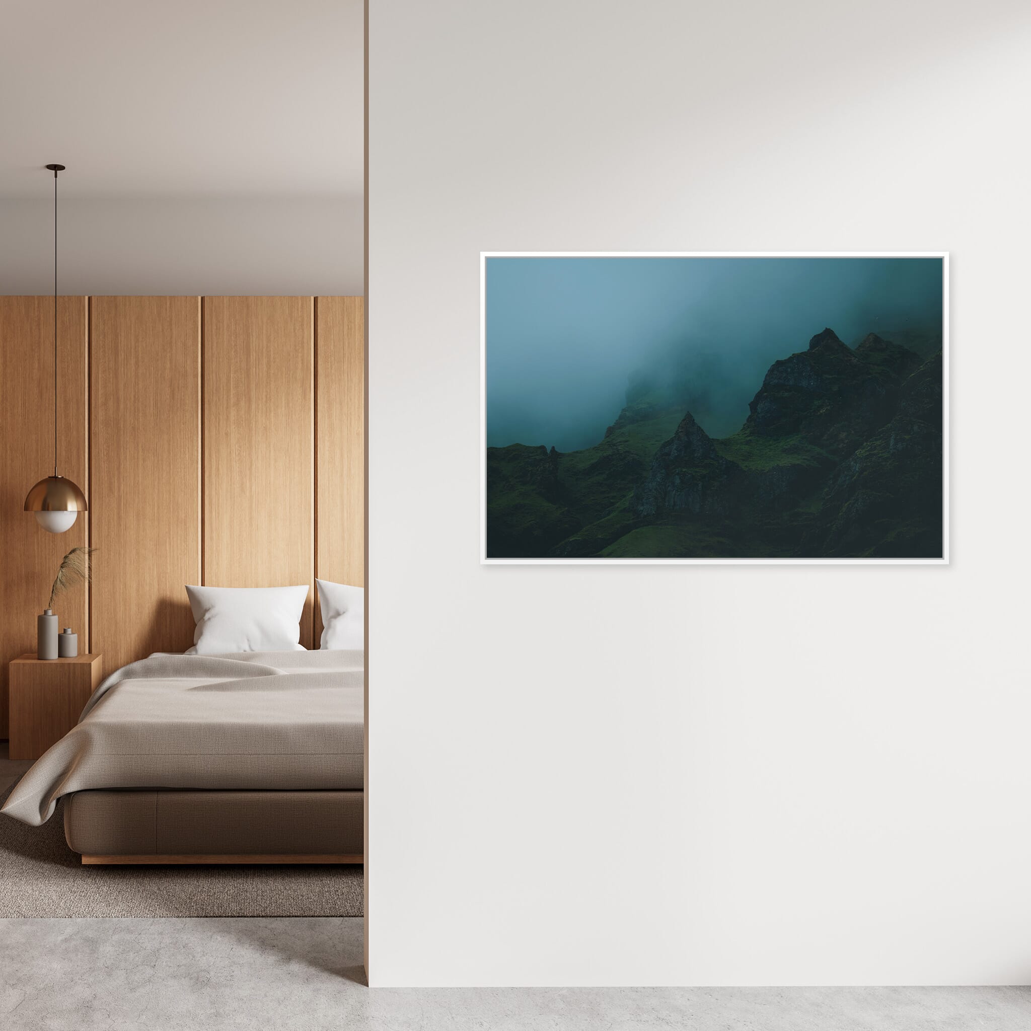Modern Interior design featuring photography prints by Jan Erik Waider