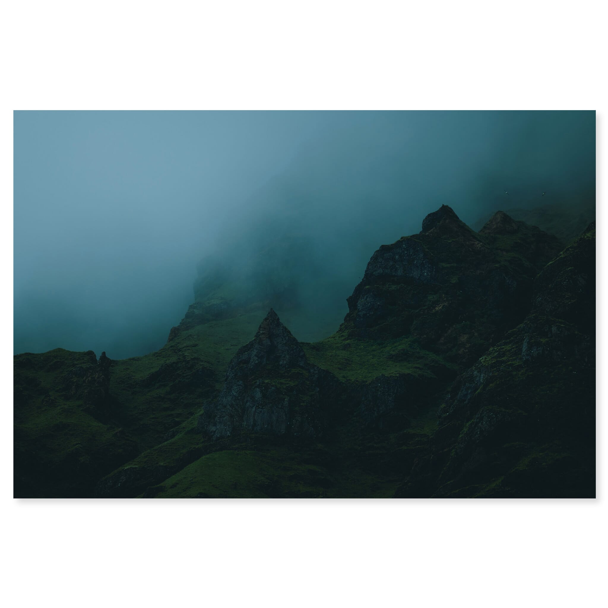Fine art print of a twilight Icelandic highland scene in muted tones