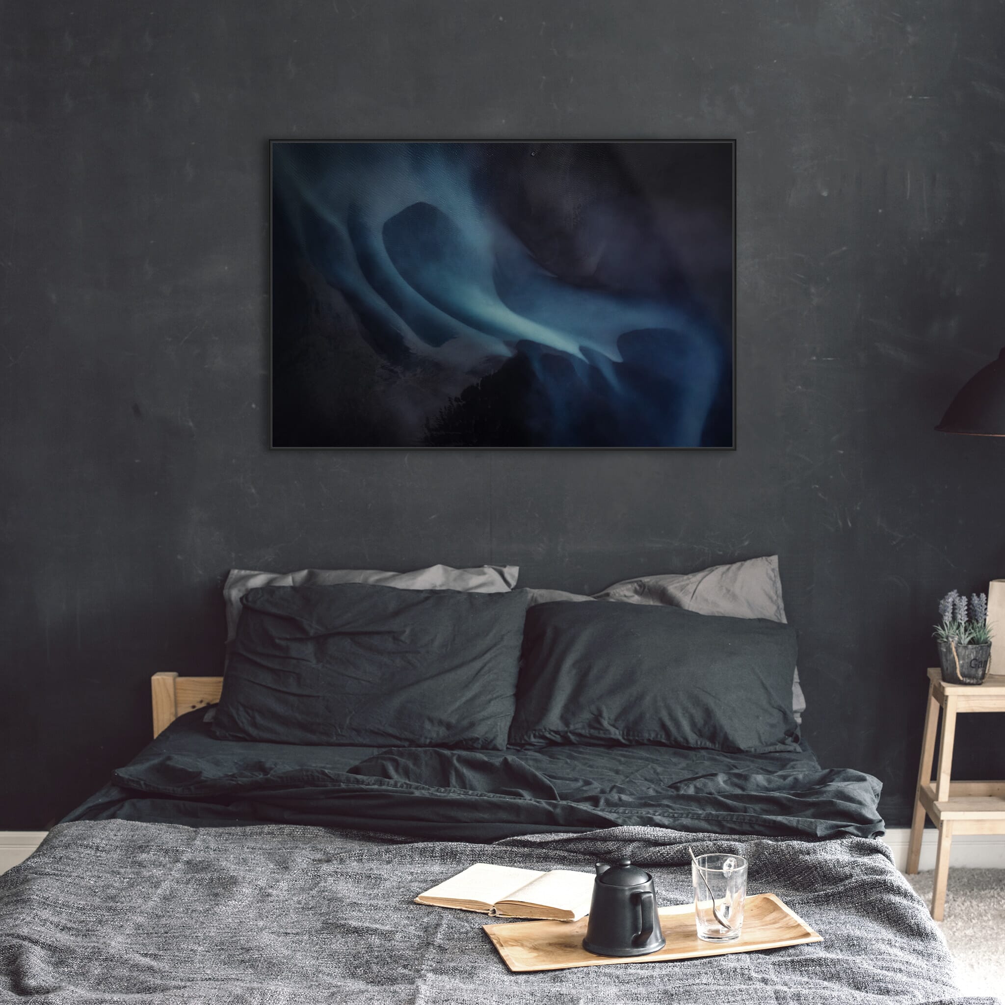Interior design featuring photography prints by Jan Erik Waider