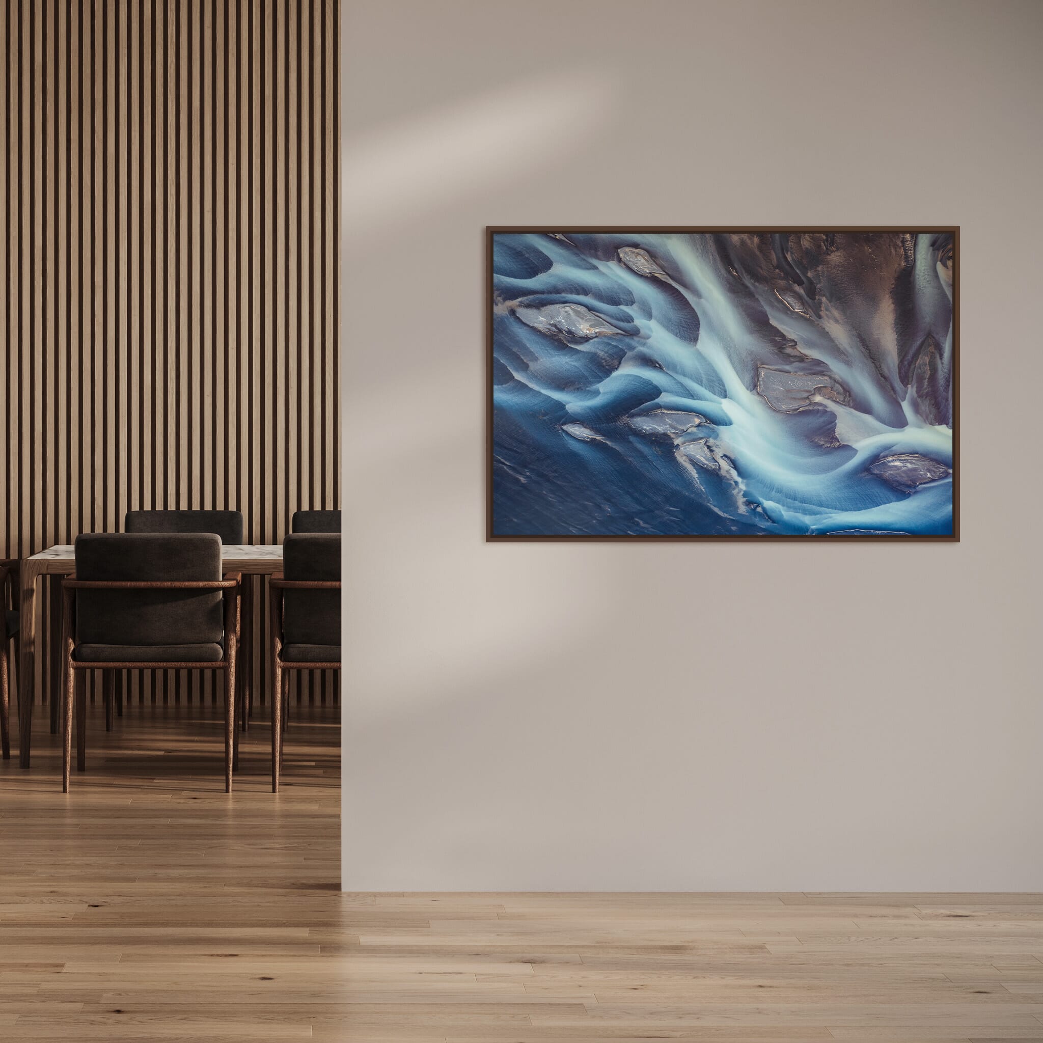 Interior design featuring photography prints by Jan Erik Waider