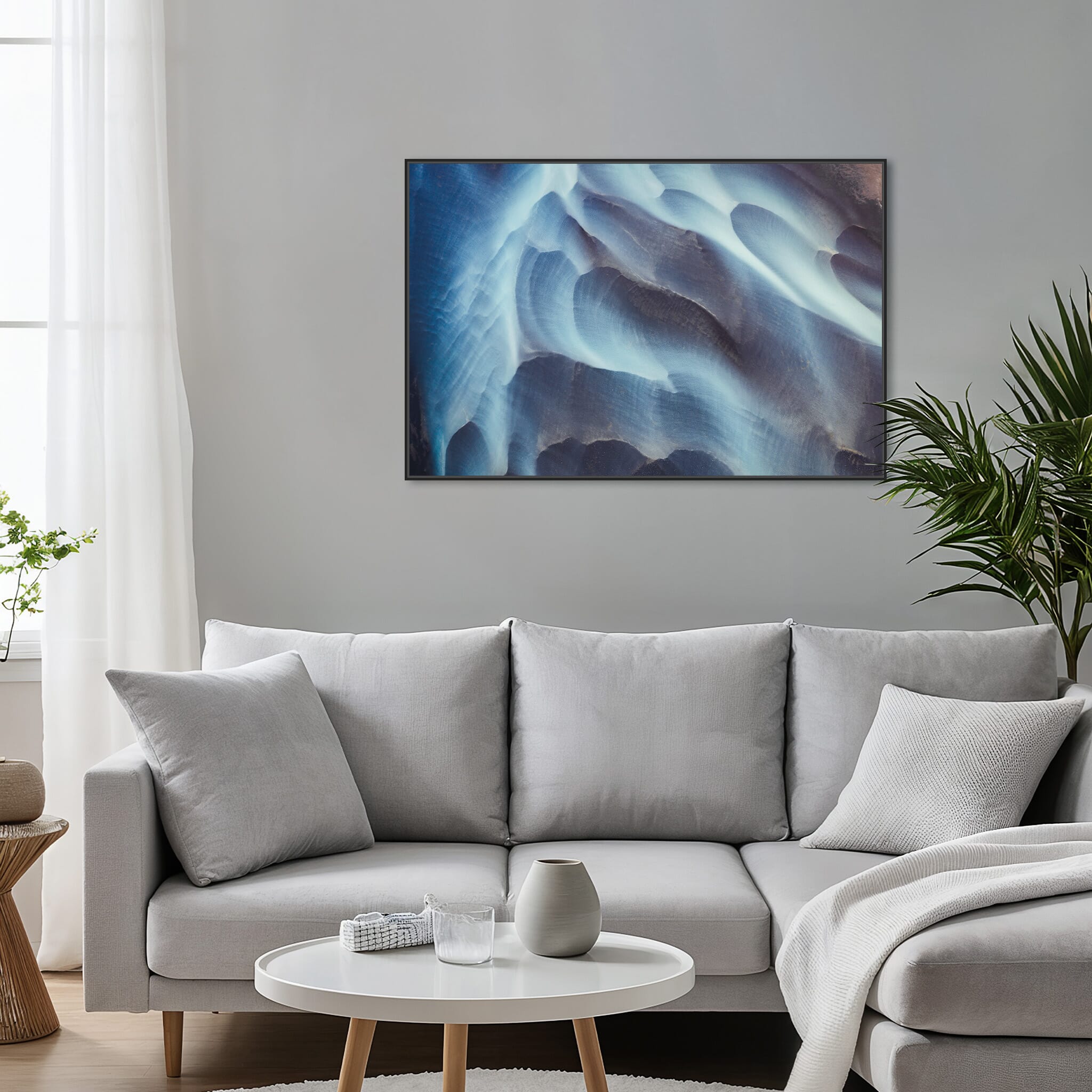 Modern Interior design featuring photography prints by Jan Erik Waider