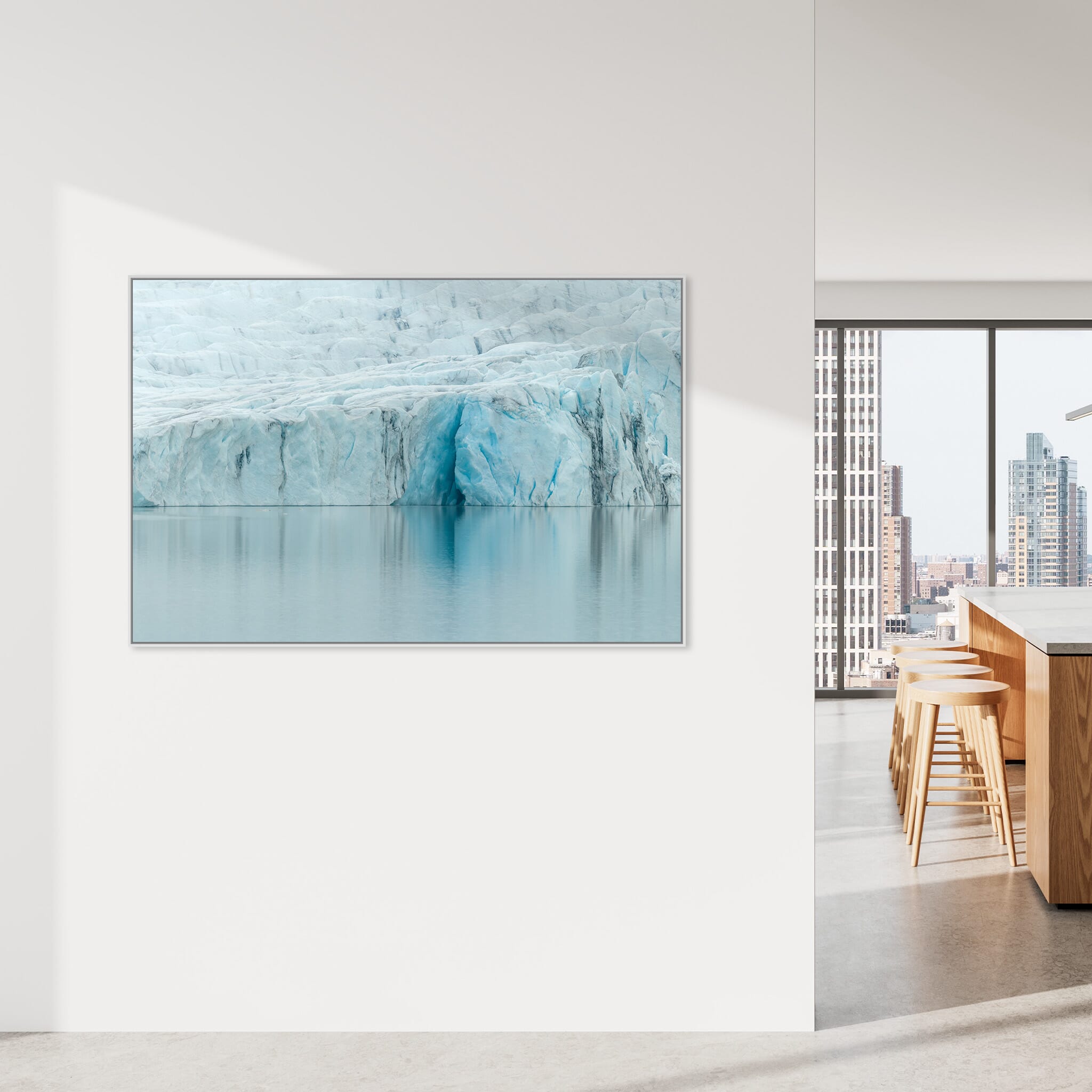 Interior design featuring photography prints by Jan Erik Waider