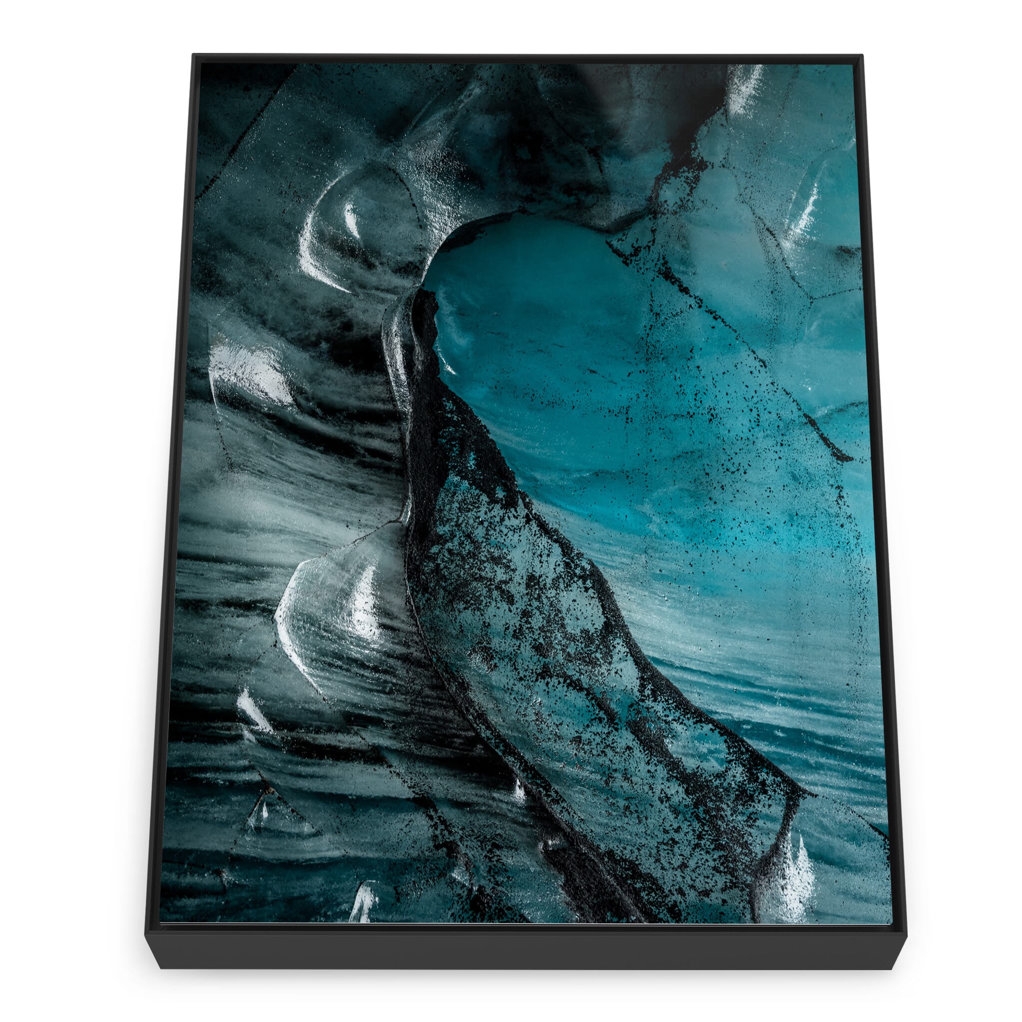 Framed photo print of dynamic interior of Vatnajökull’s glacier caves