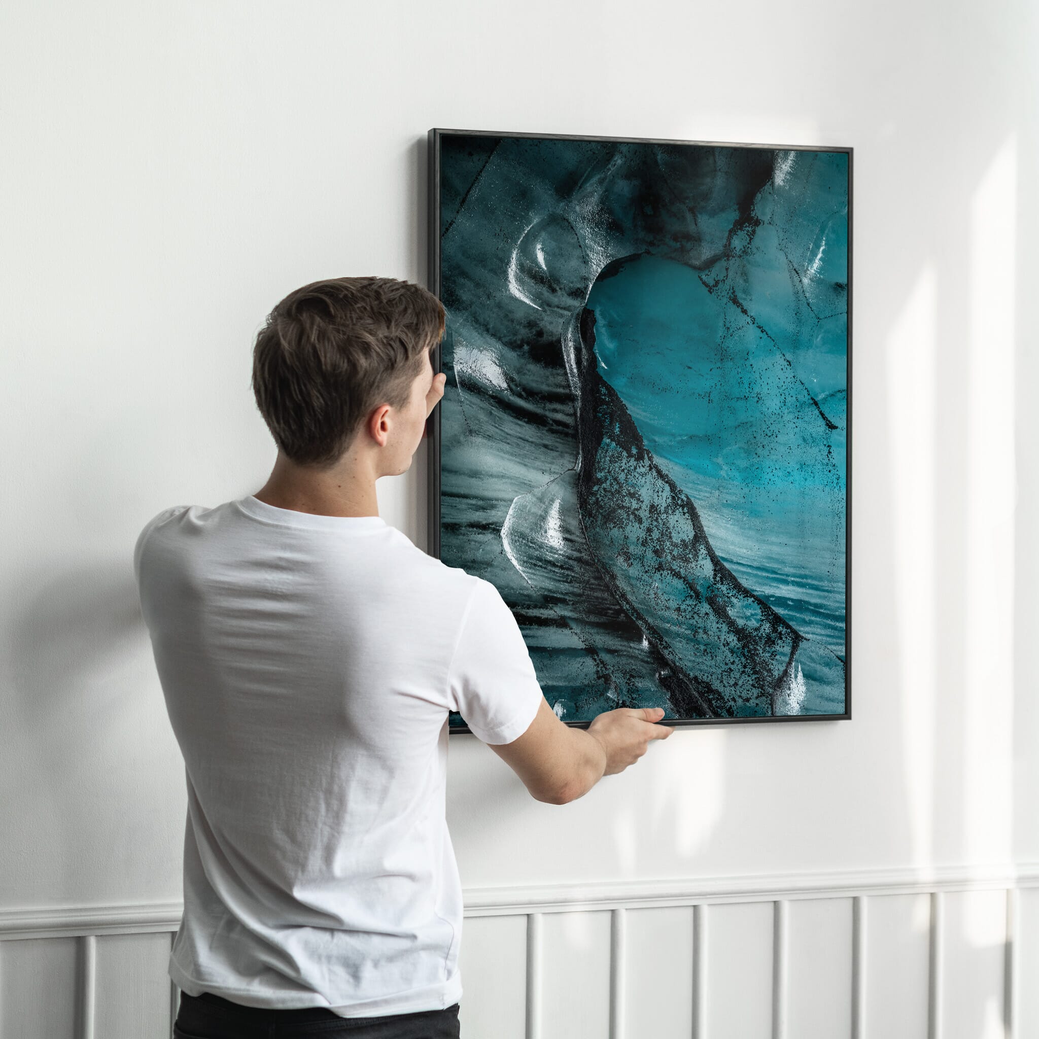 Interior design featuring photography prints by Jan Erik Waider