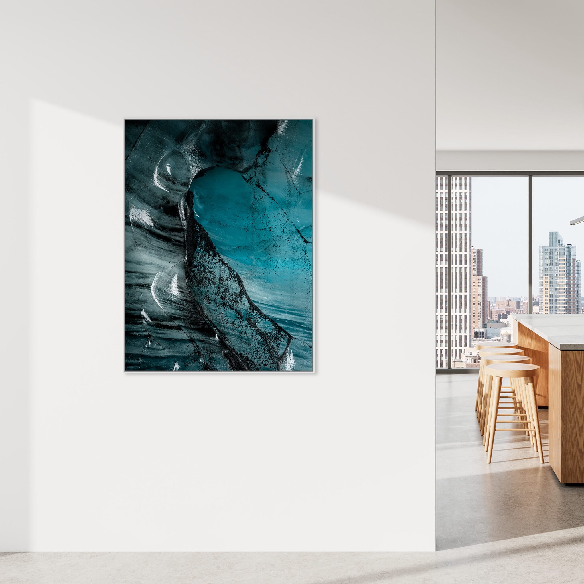 Modern Interior design featuring photography prints by Jan Erik Waider