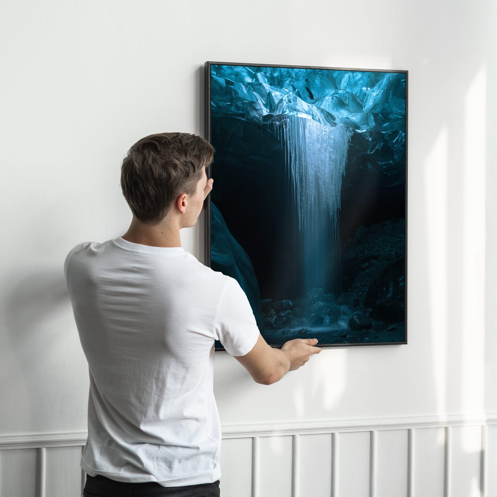 Modern Interior design featuring photography prints by Jan Erik Waider