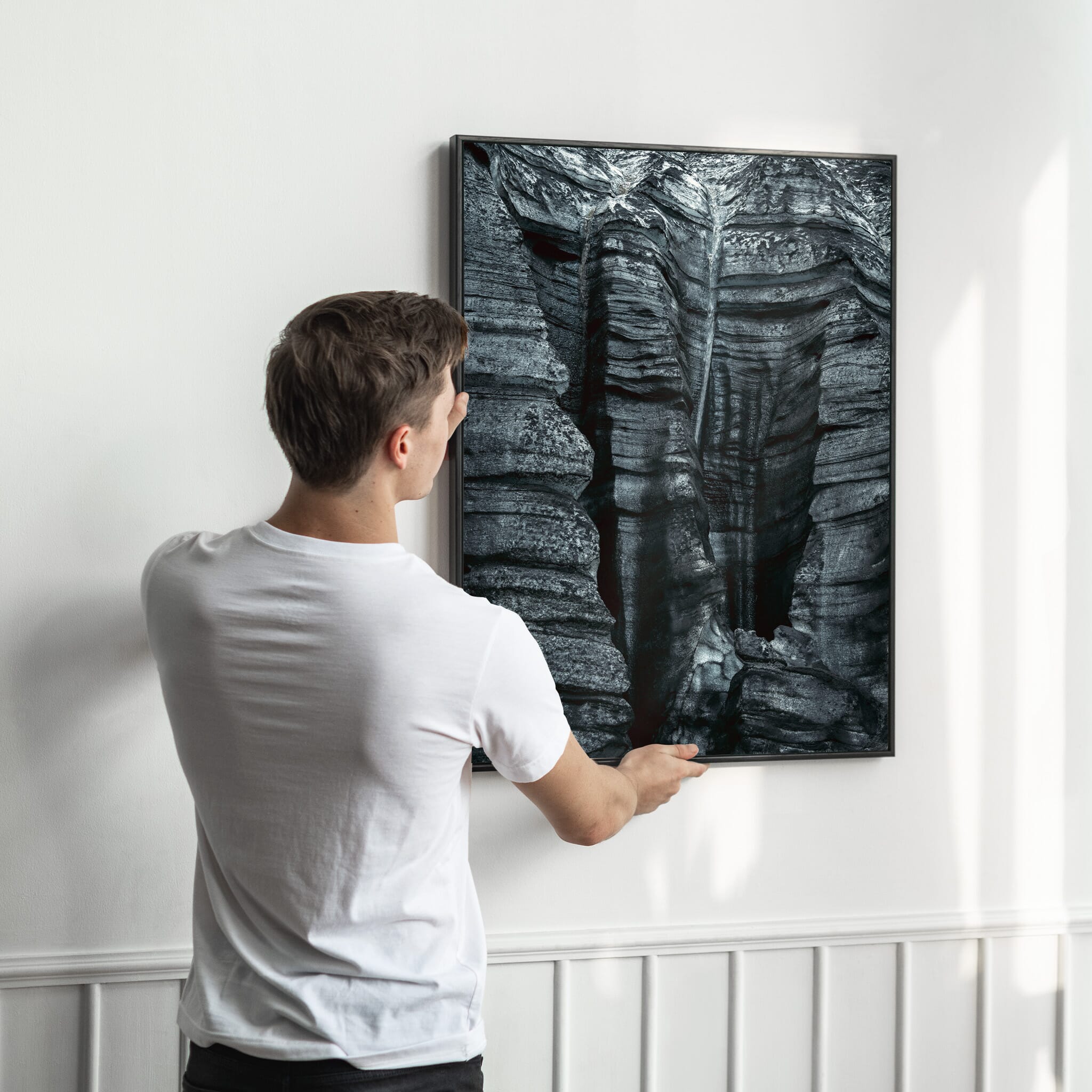 Modern Interior design featuring photography prints by Jan Erik Waider