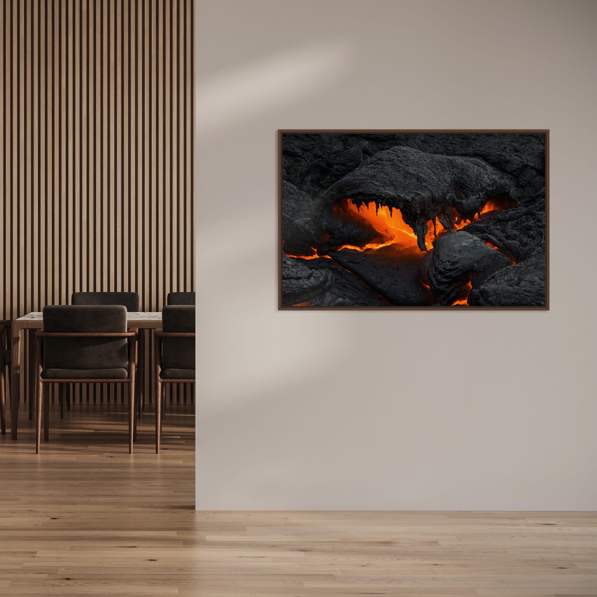 Interior design featuring photography prints by Jan Erik Waider