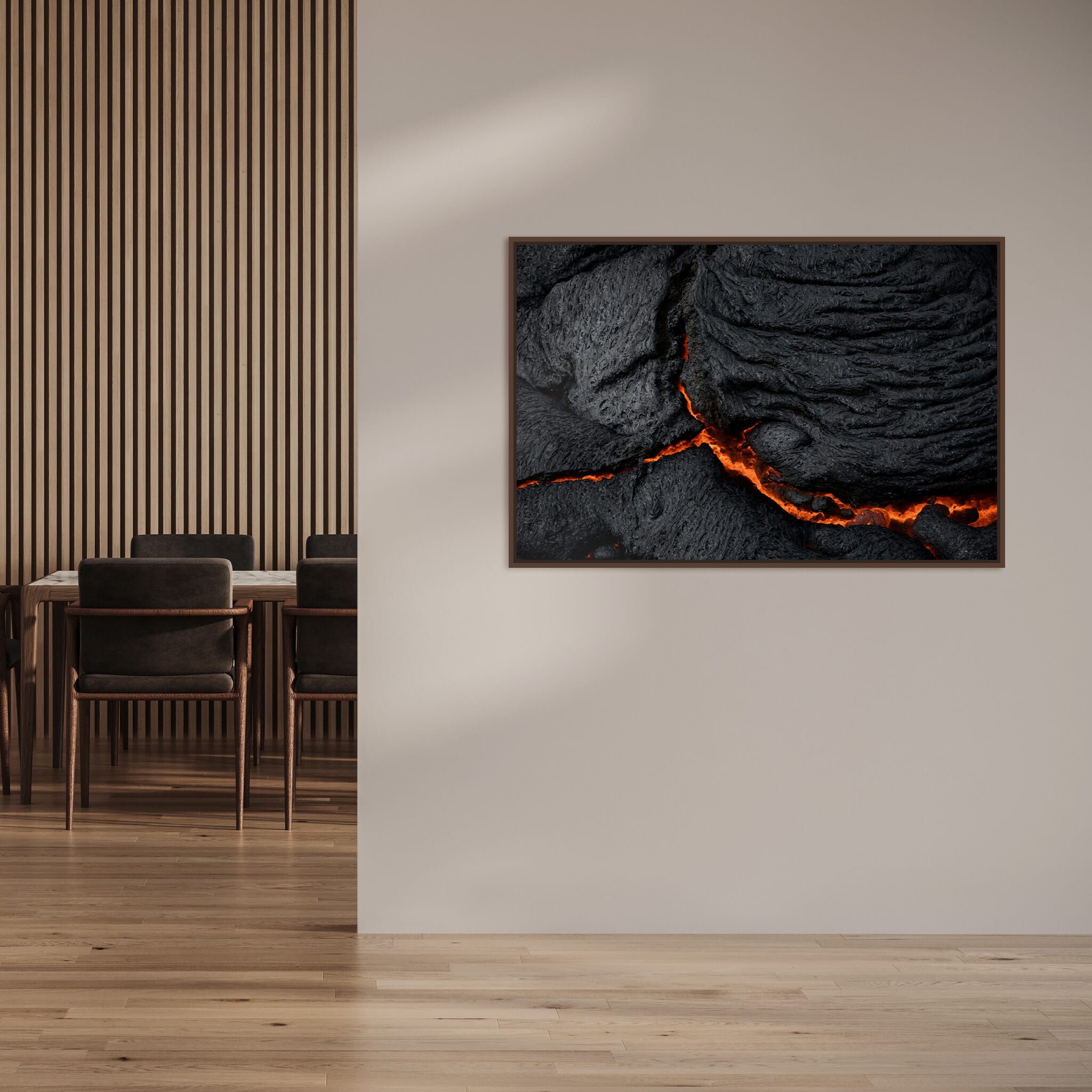 Interior design featuring photography prints by Jan Erik Waider