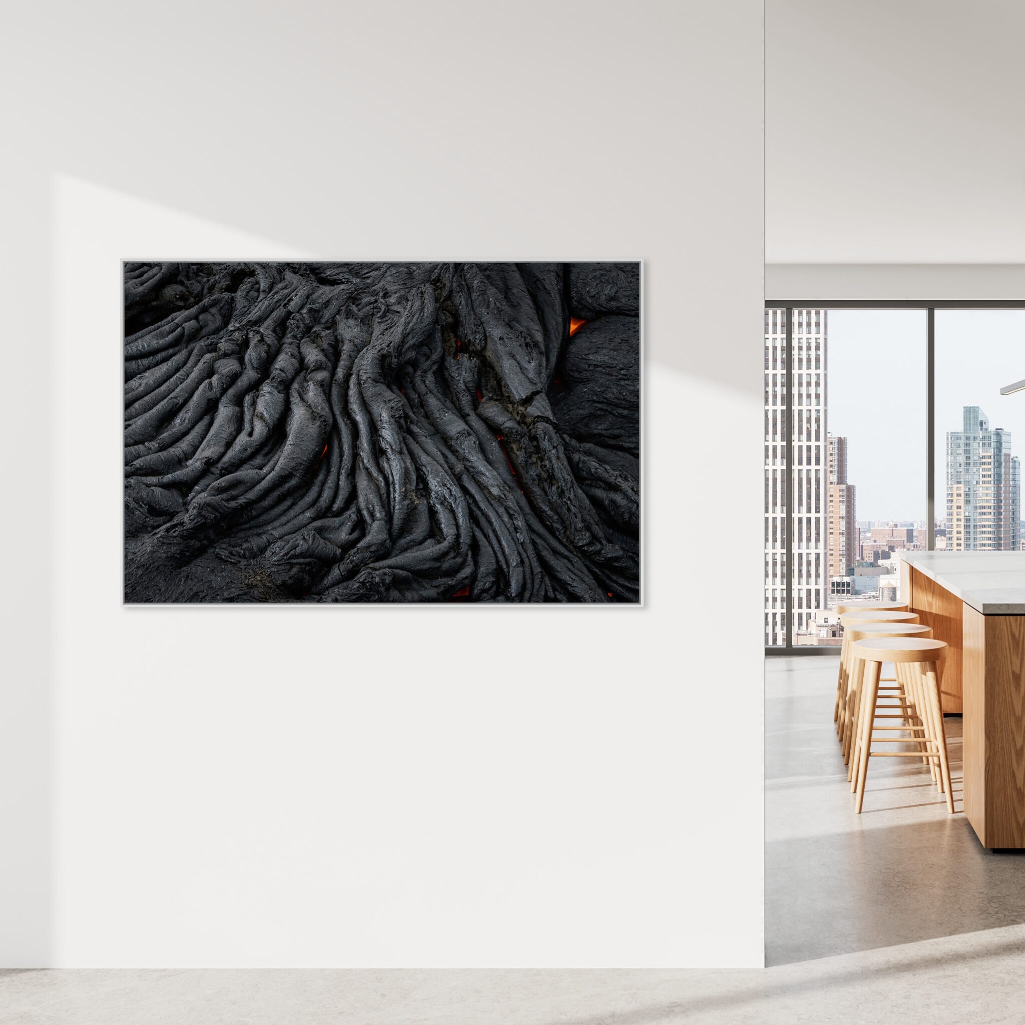 Interior design featuring photography prints by Jan Erik Waider