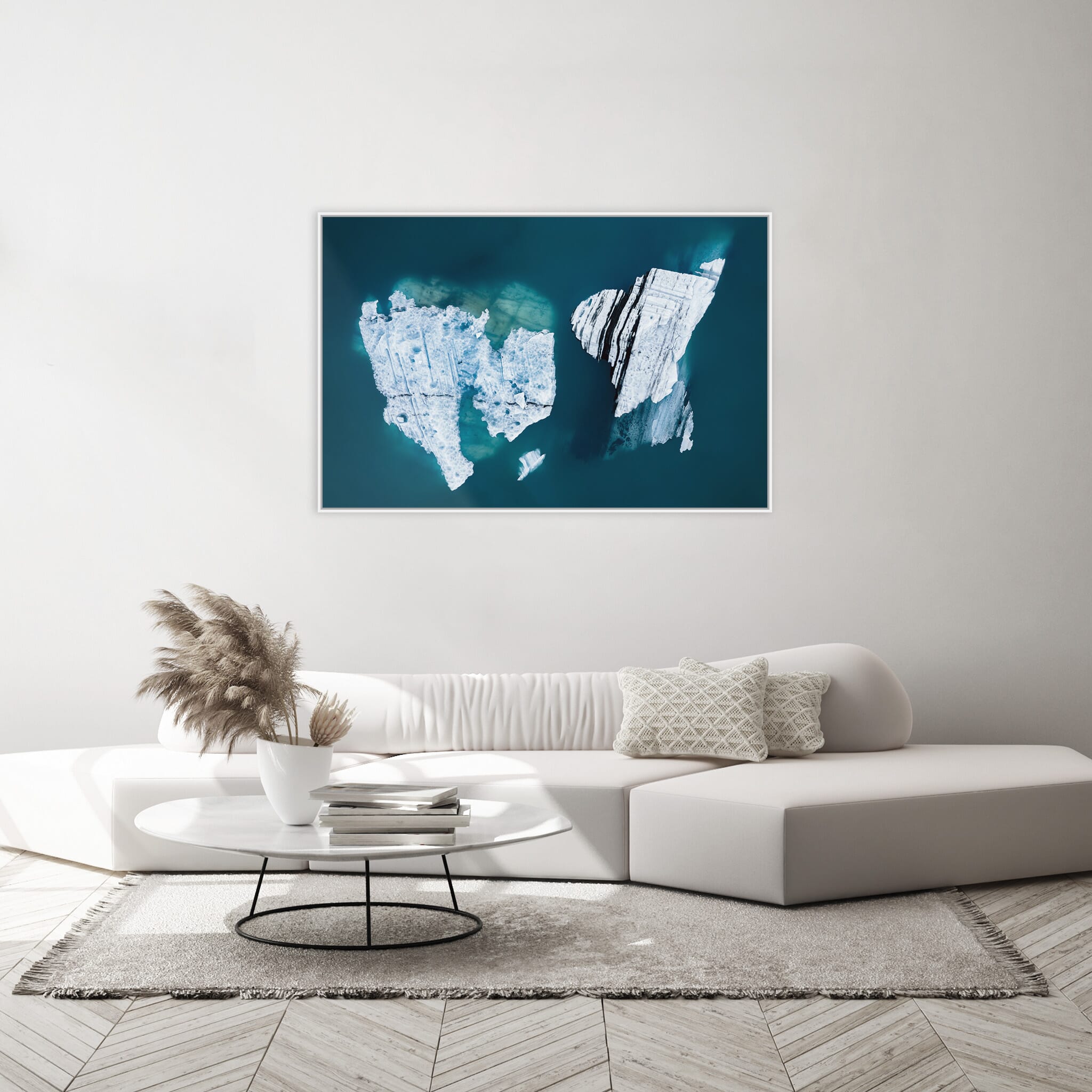 Interior design featuring photography prints by Jan Erik Waider