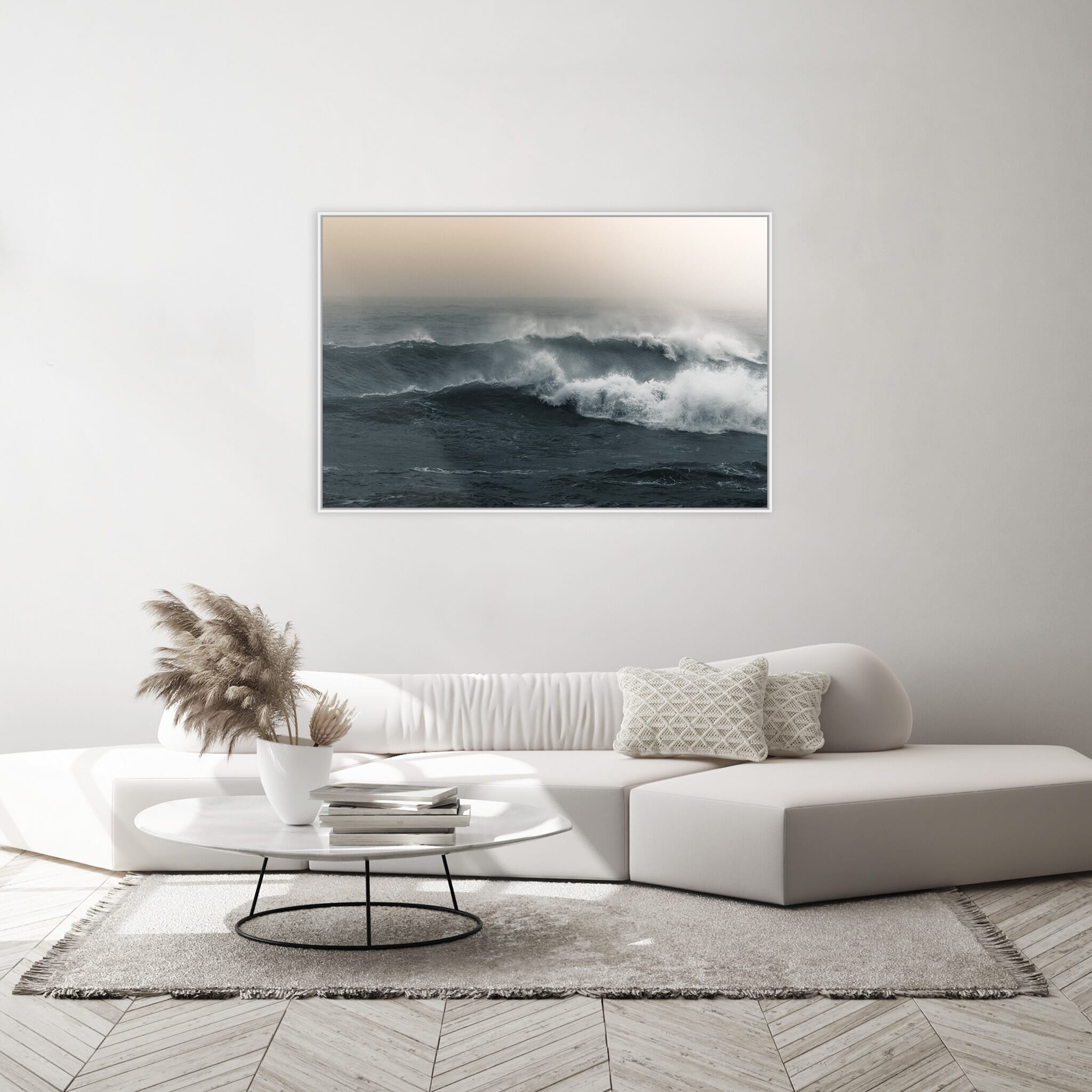 Modern room with framed landscape photography by Jan Erik Waider