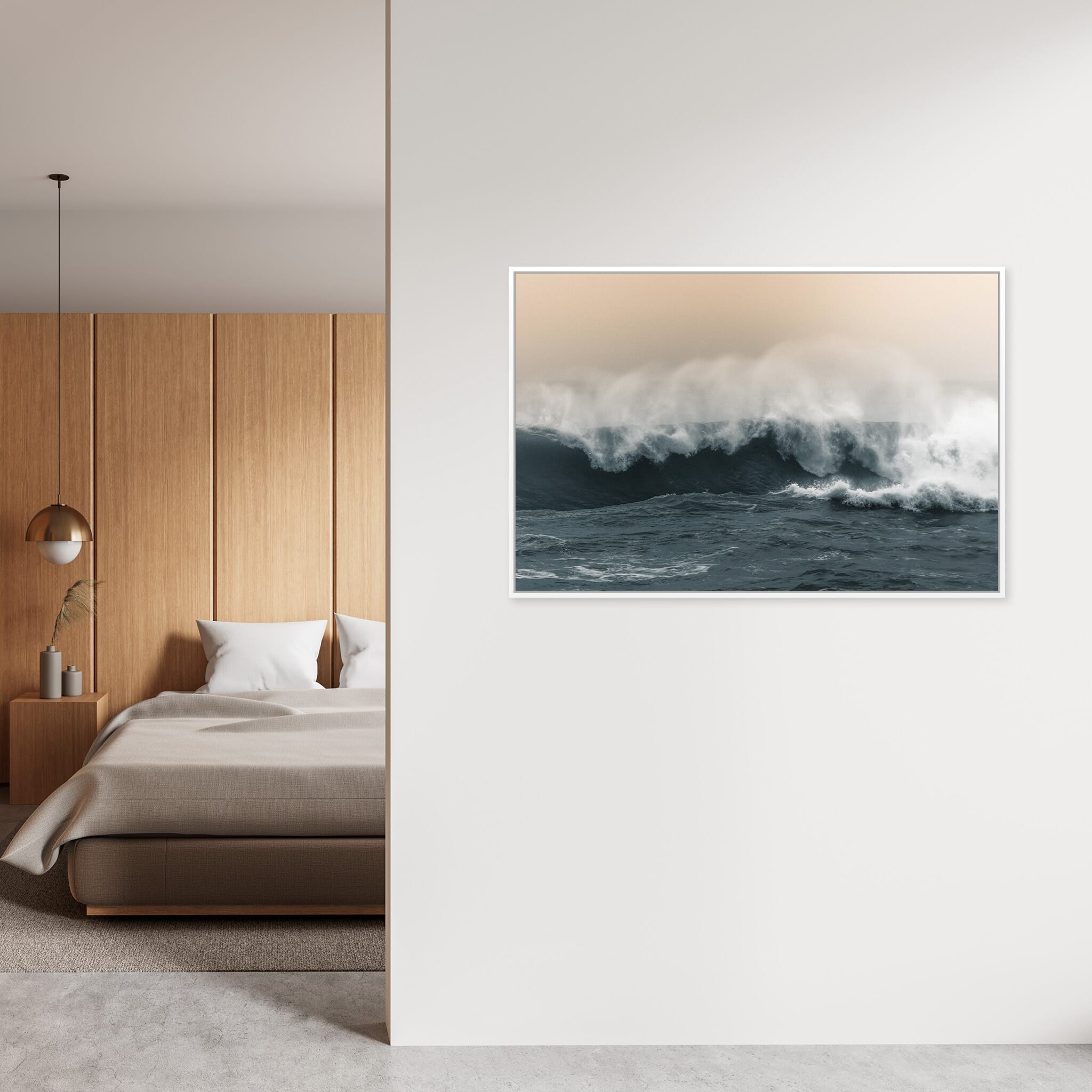 Modern Interior design featuring photography prints by Jan Erik Waider