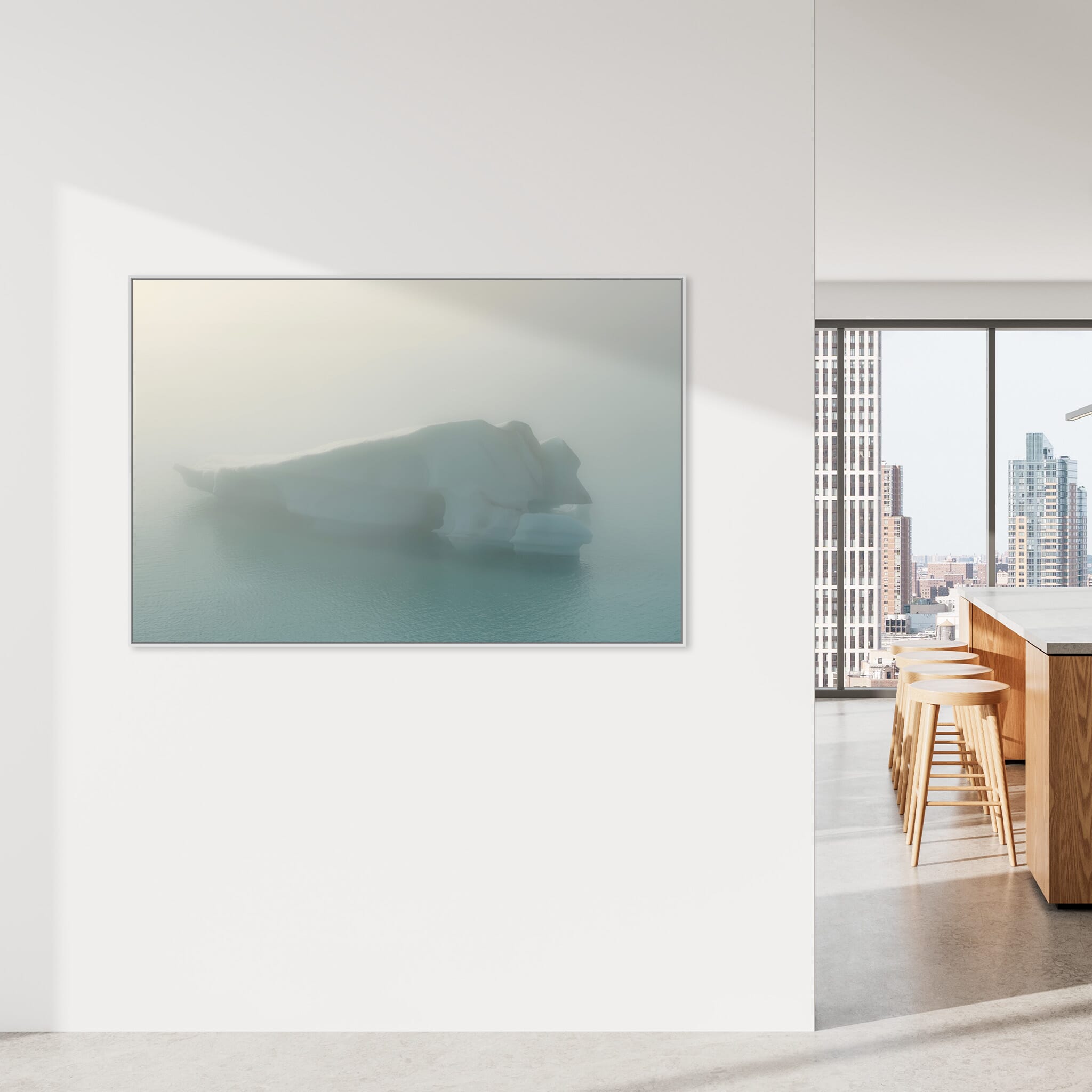 Modern Interior design featuring photography prints by Jan Erik Waider