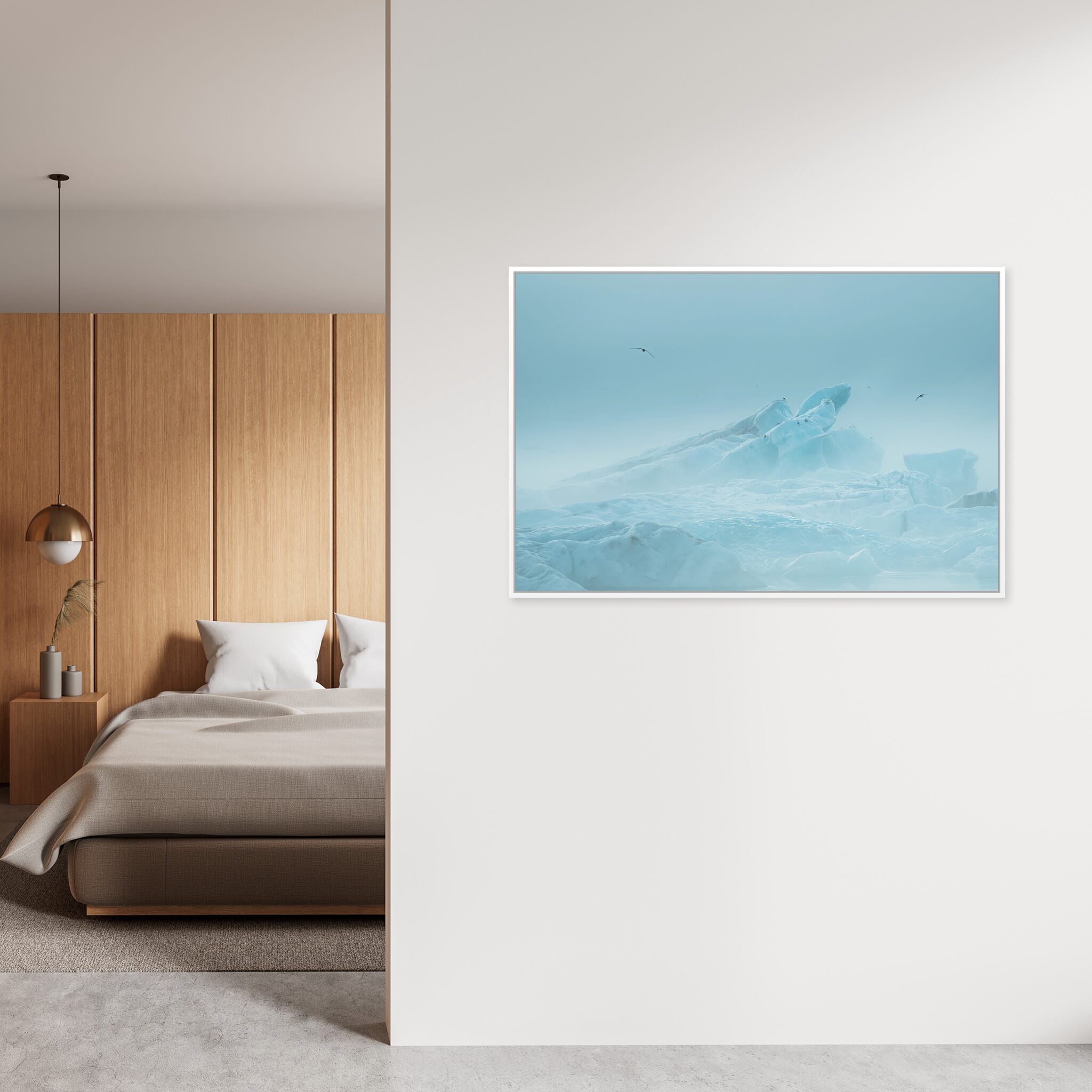 Interior design featuring photography prints by Jan Erik Waider