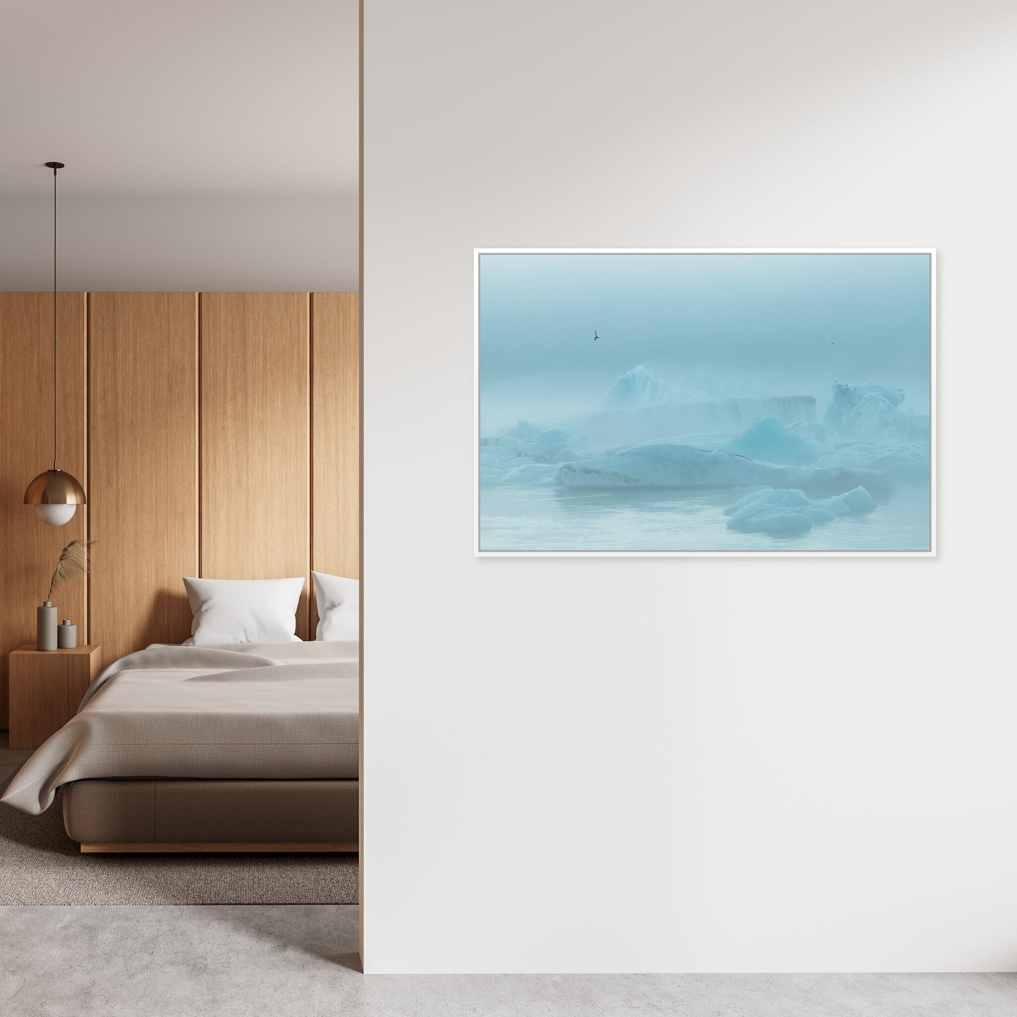 Interior design featuring photography prints by Jan Erik Waider