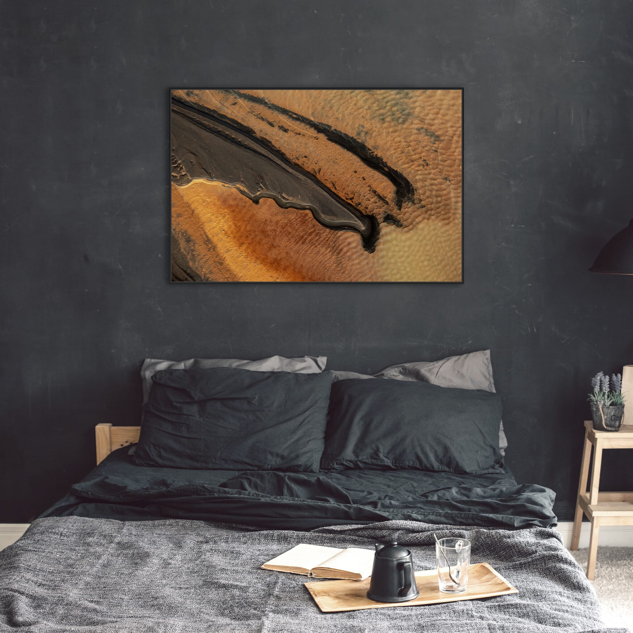Modern room with framed landscape photography by Jan Erik Waider