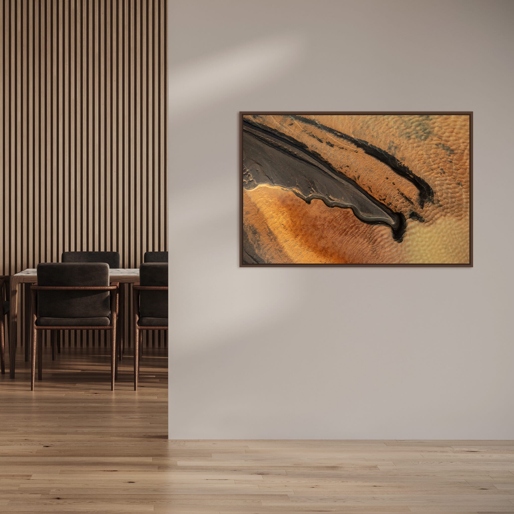 Interior design featuring photography prints by Jan Erik Waider