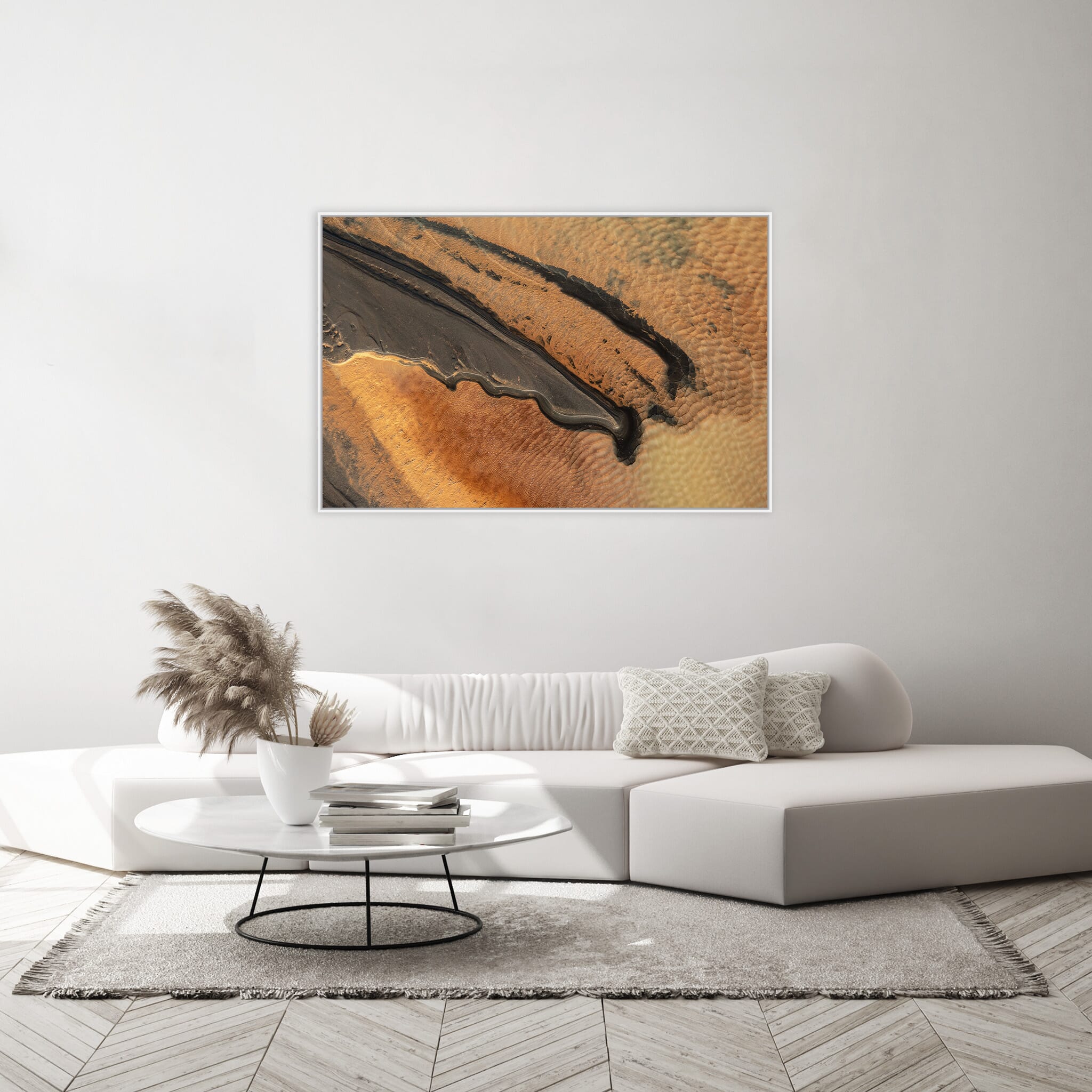 Modern Interior design featuring photography prints by Jan Erik Waider