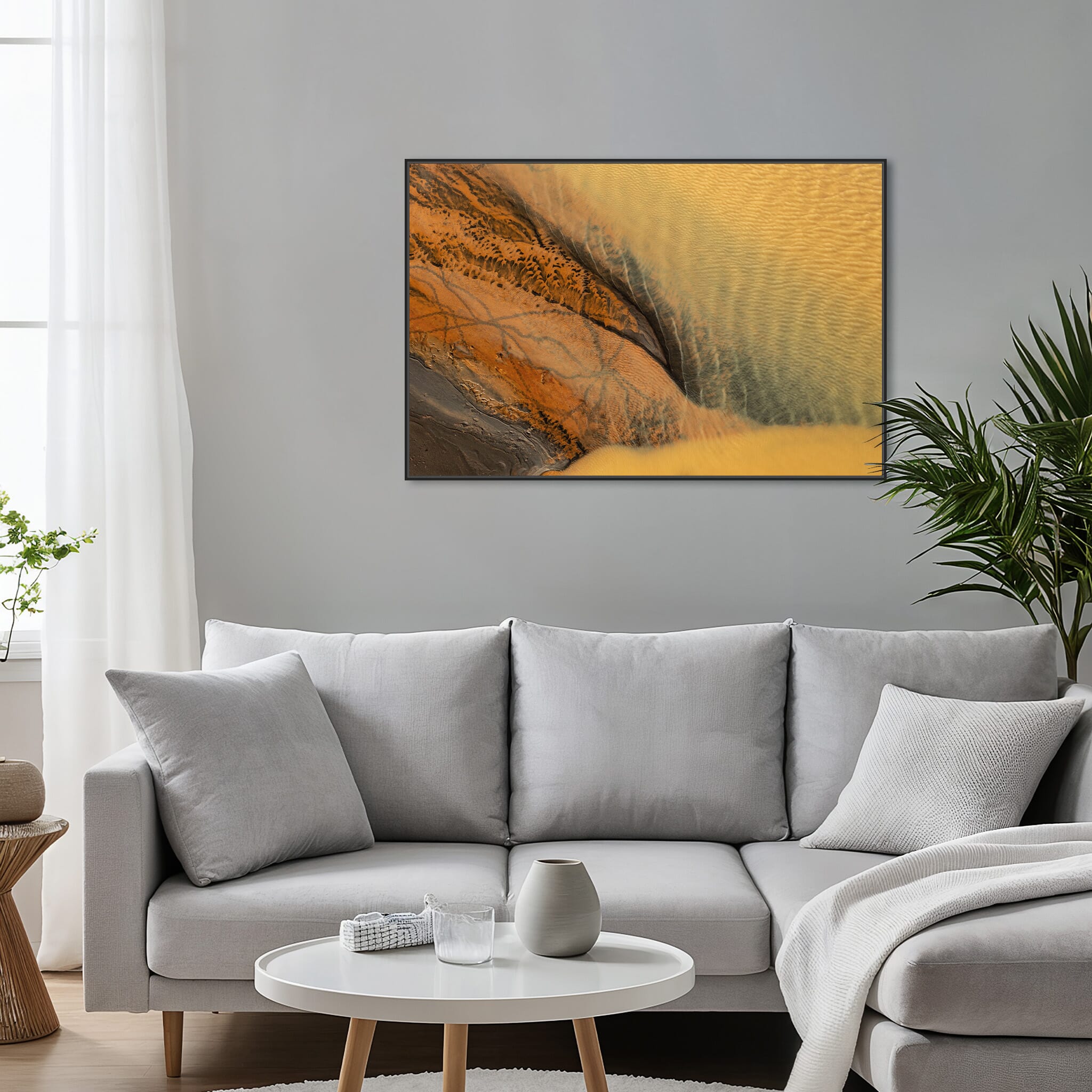 Modern Interior design featuring photography prints by Jan Erik Waider