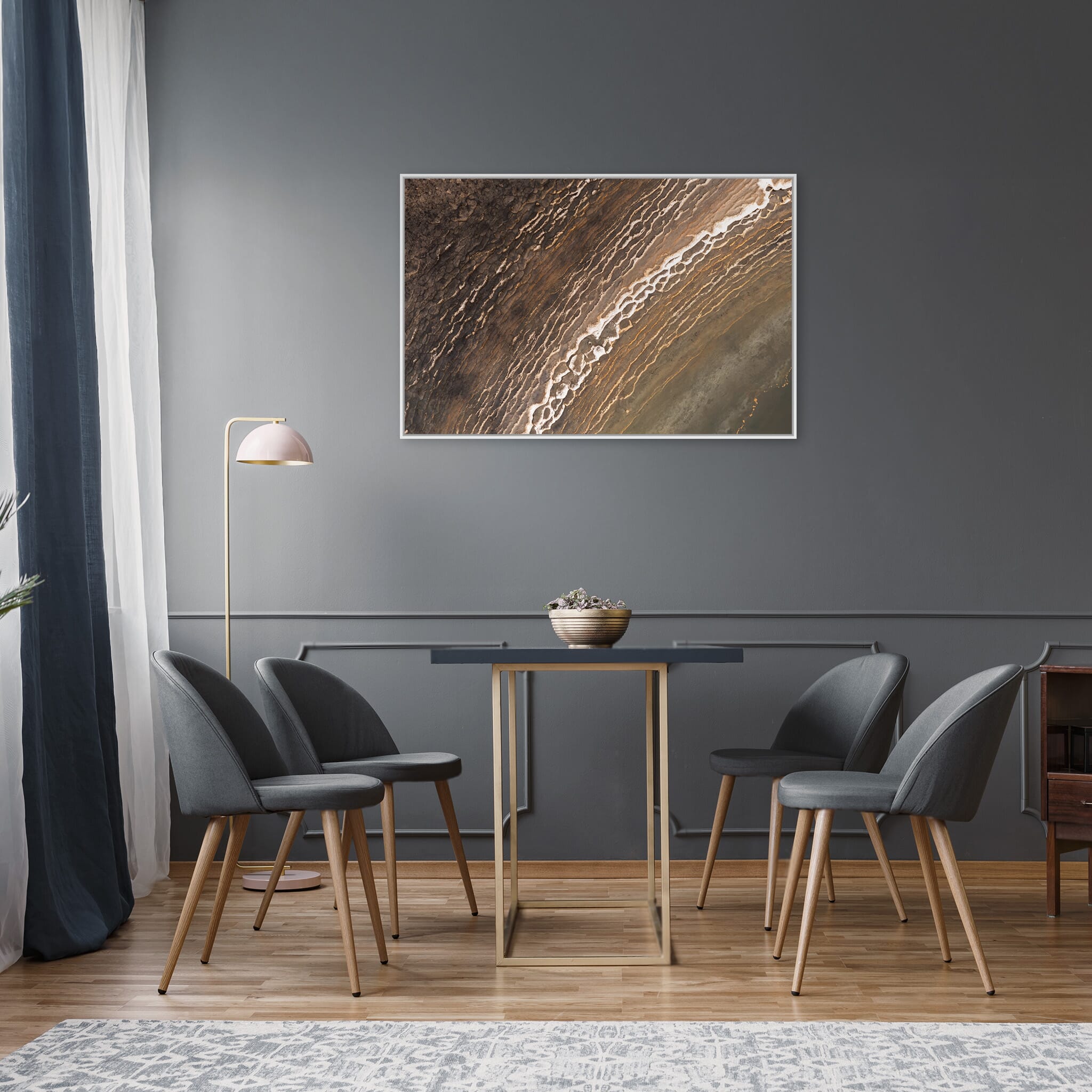 Modern Interior design featuring photography prints by Jan Erik Waider