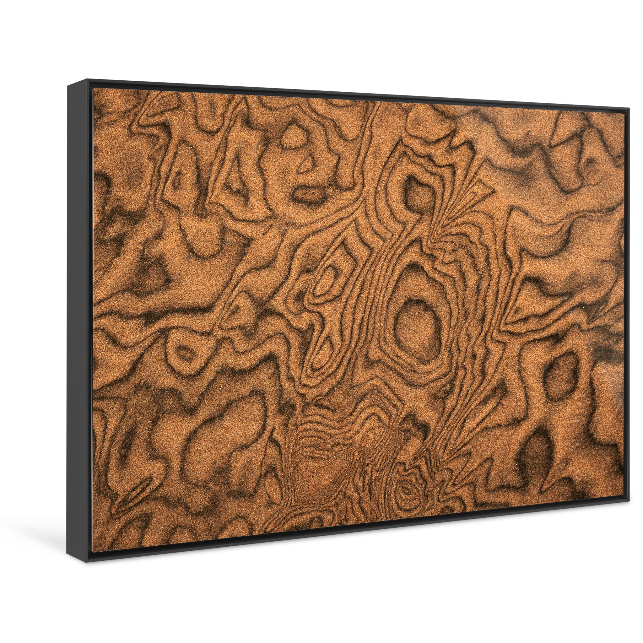 Framed photo print of golden sand surface with delicate natural details