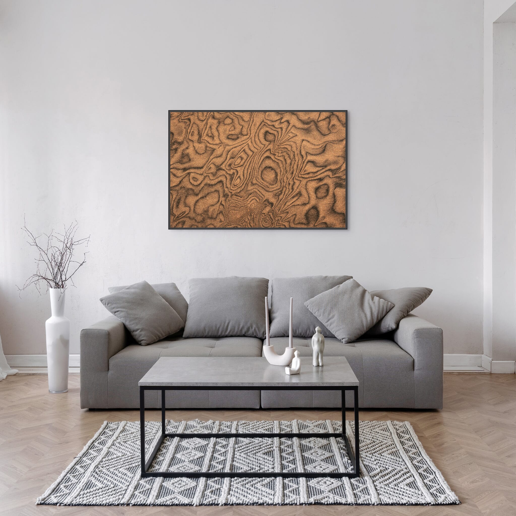 Modern room with framed landscape photography by Jan Erik Waider