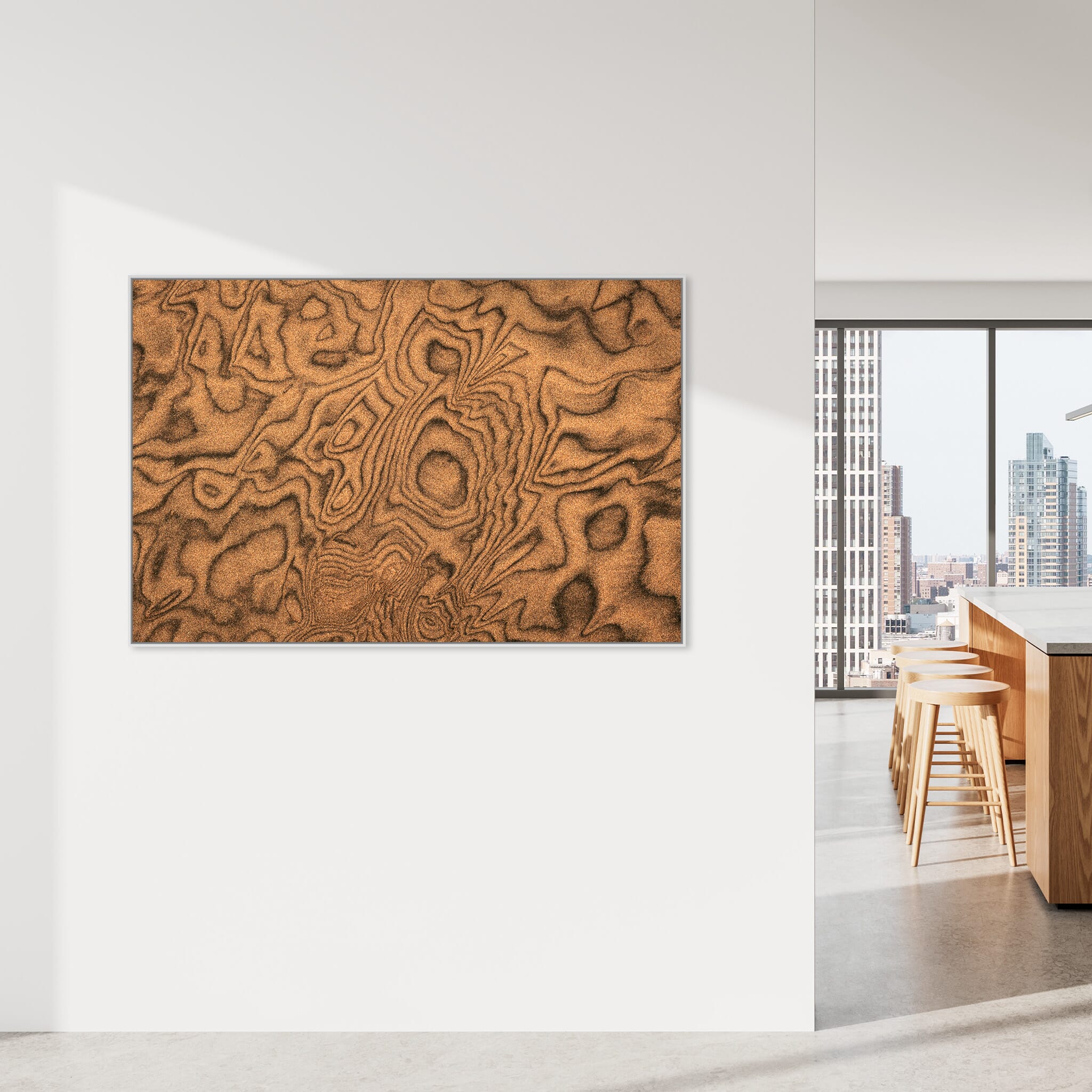 Modern Interior design featuring photography prints by Jan Erik Waider