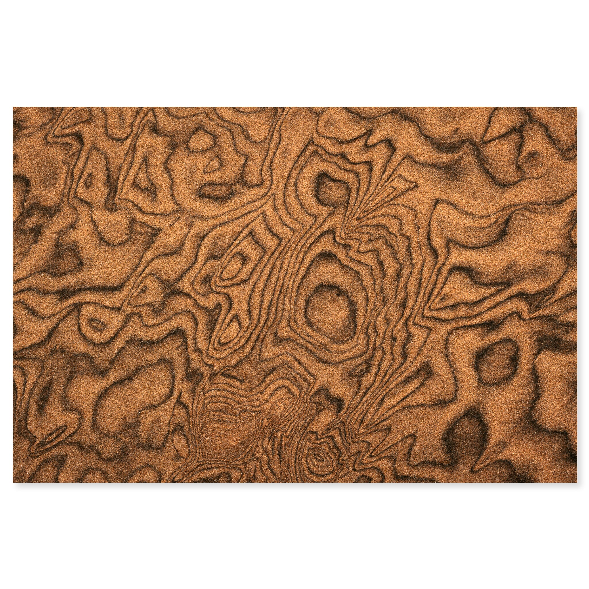 Fine art print of close-up sand formations shaped by wind and water in Iceland