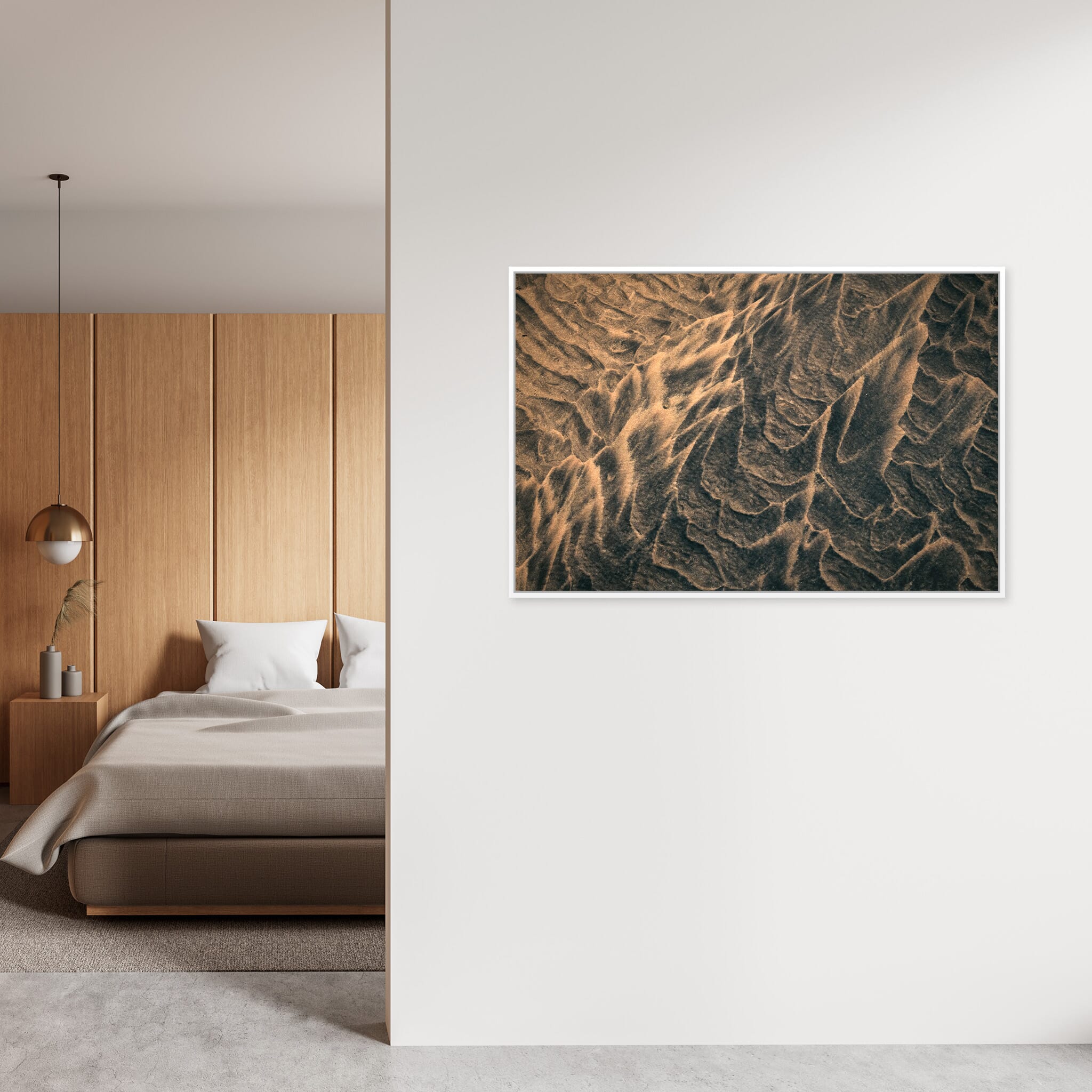 Modern Interior design featuring photography prints by Jan Erik Waider