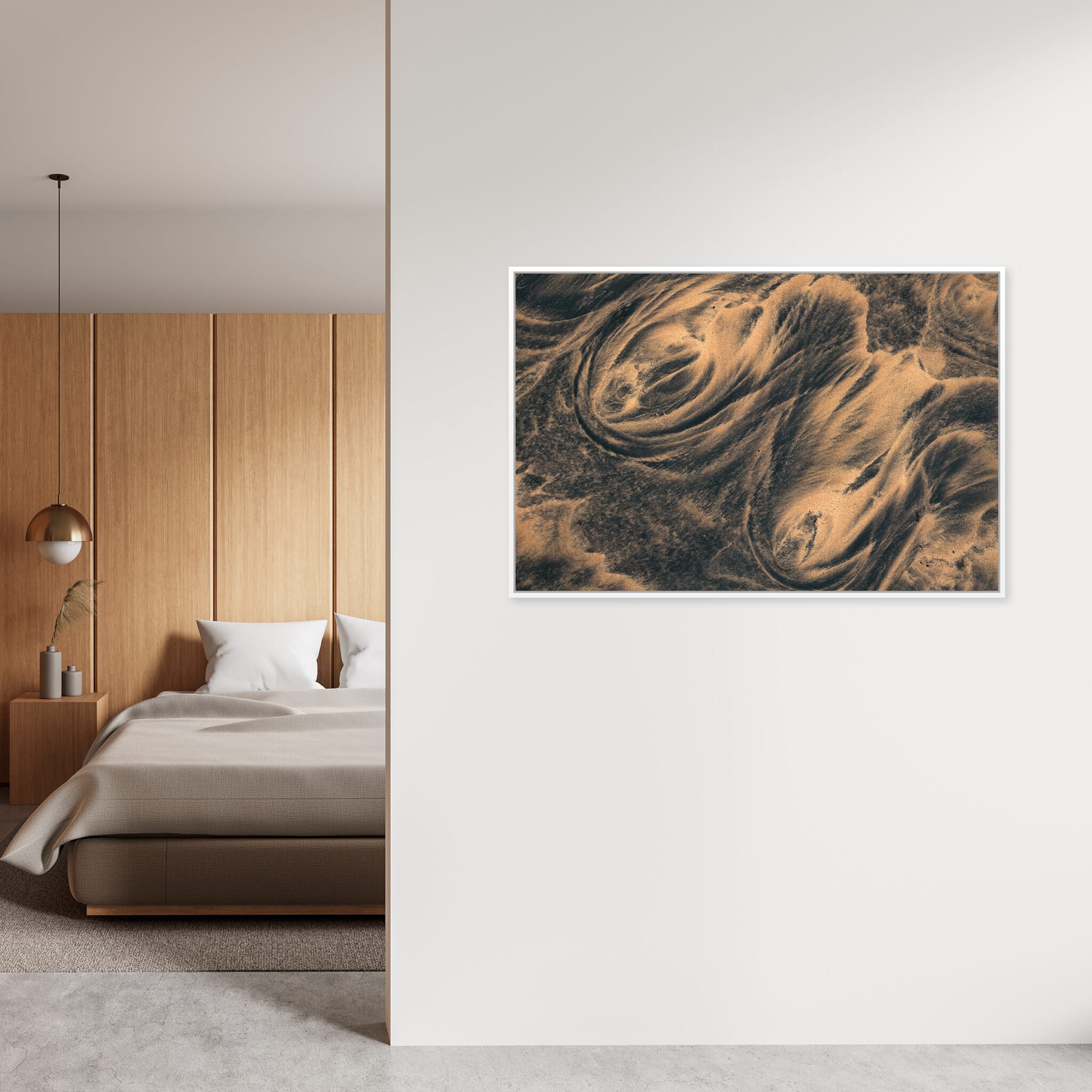 Interior design featuring photography prints by Jan Erik Waider