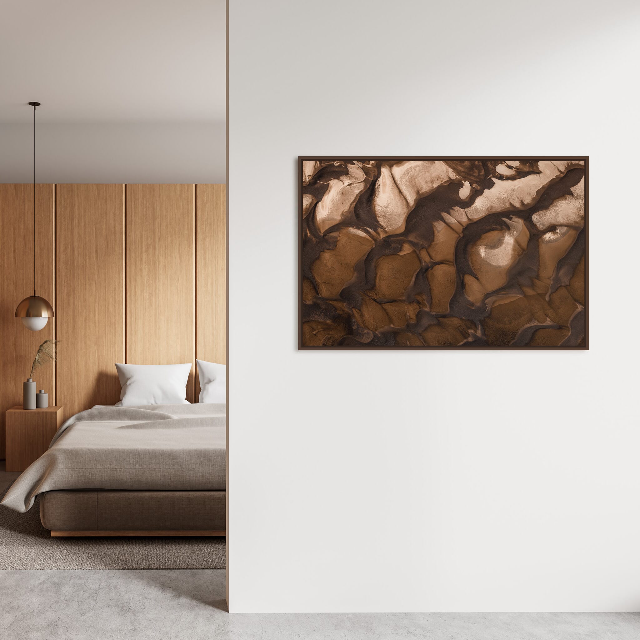 Modern Interior design featuring photography prints by Jan Erik Waider