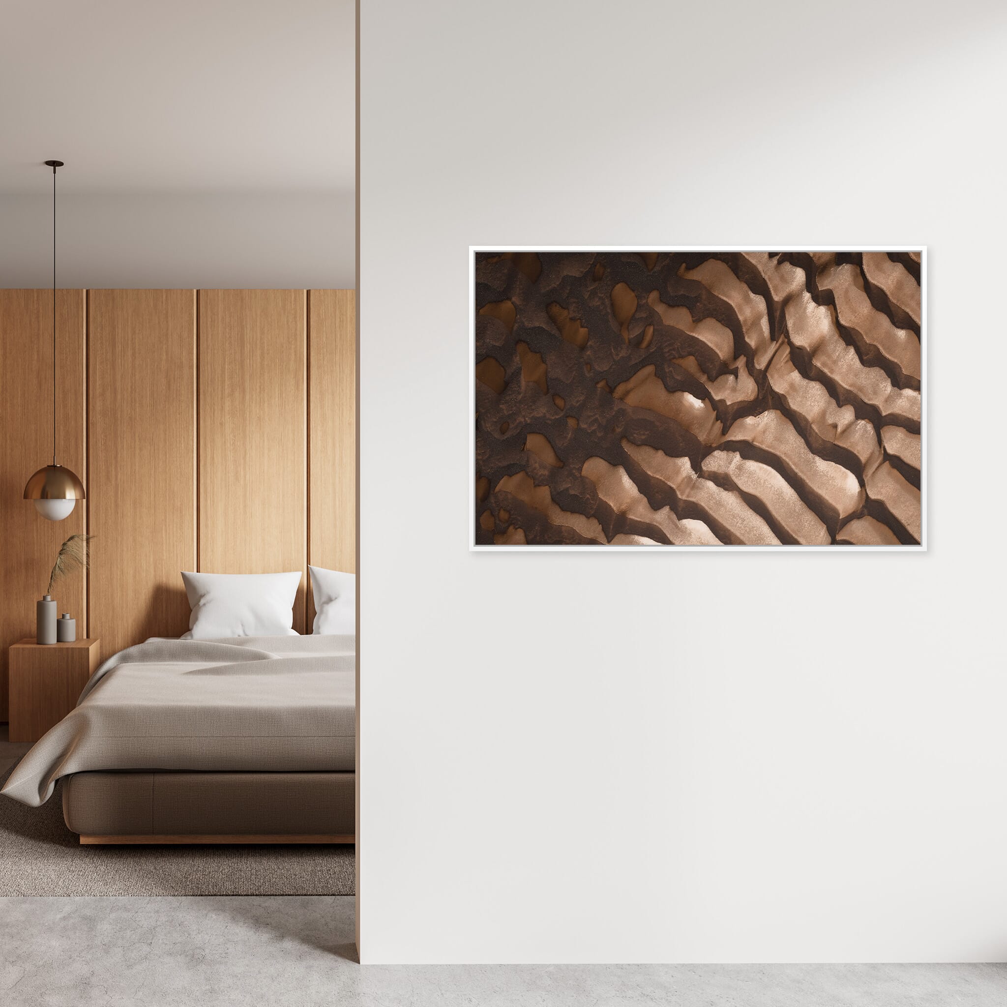 Modern Interior design featuring photography prints by Jan Erik Waider