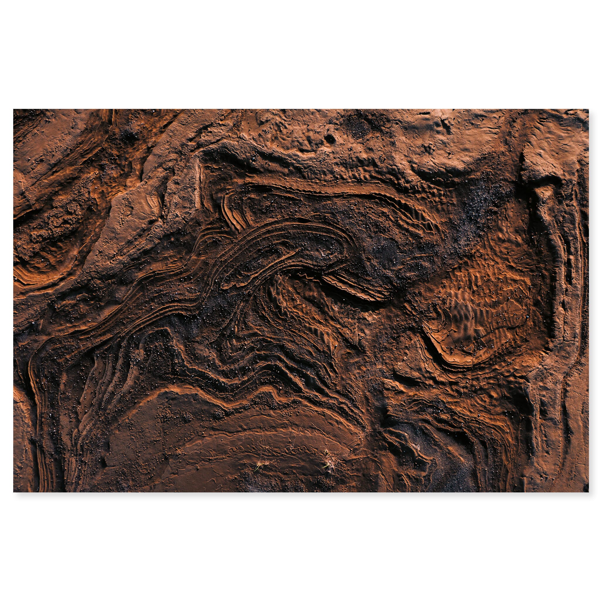 Fine art print of glacial moraine in Iceland with erosion patterns and skeletal forms