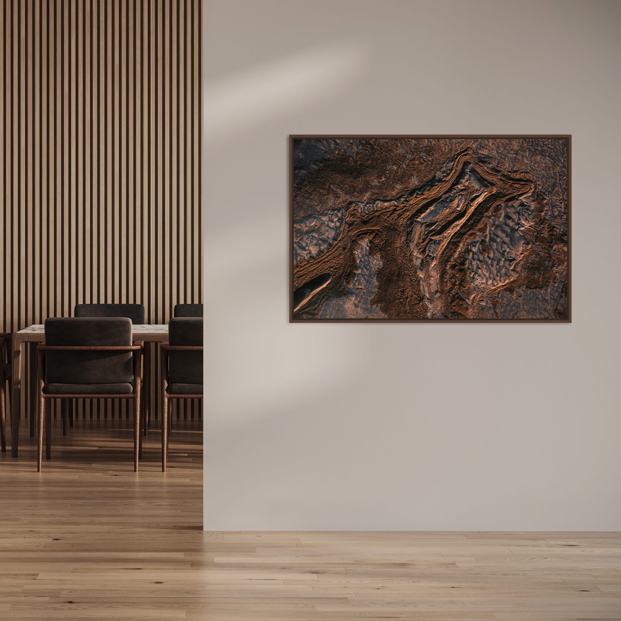 Interior design featuring photography prints by Jan Erik Waider