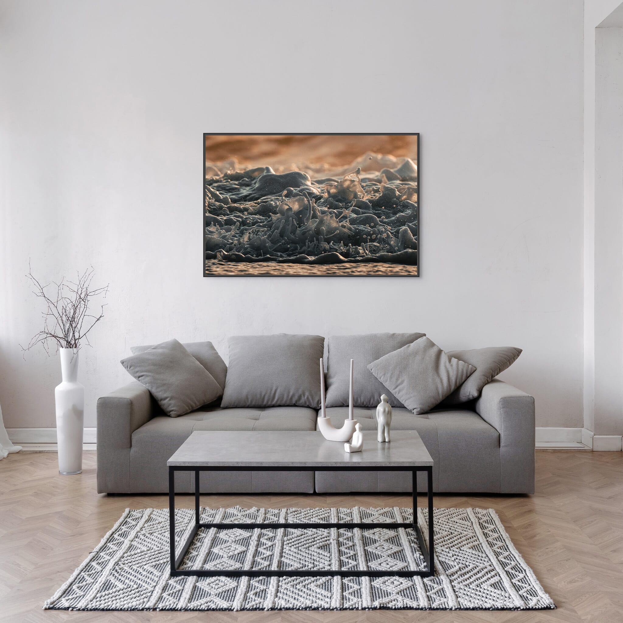 Modern Interior design featuring photography prints by Jan Erik Waider