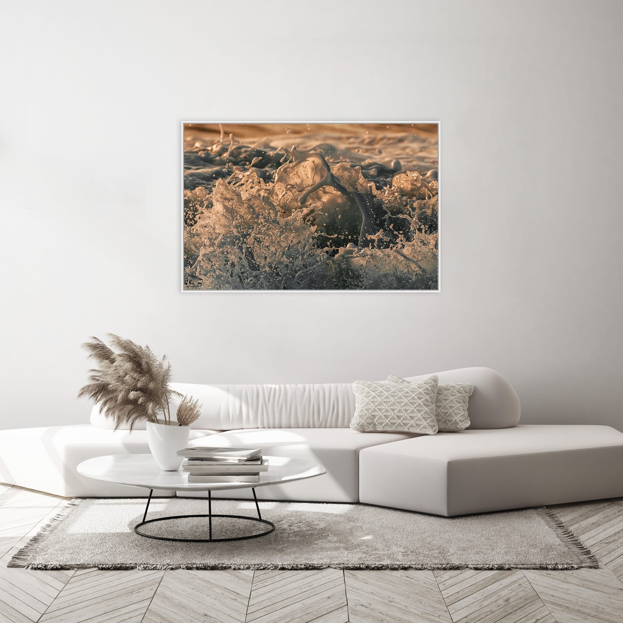 Modern room with framed landscape photography by Jan Erik Waider
