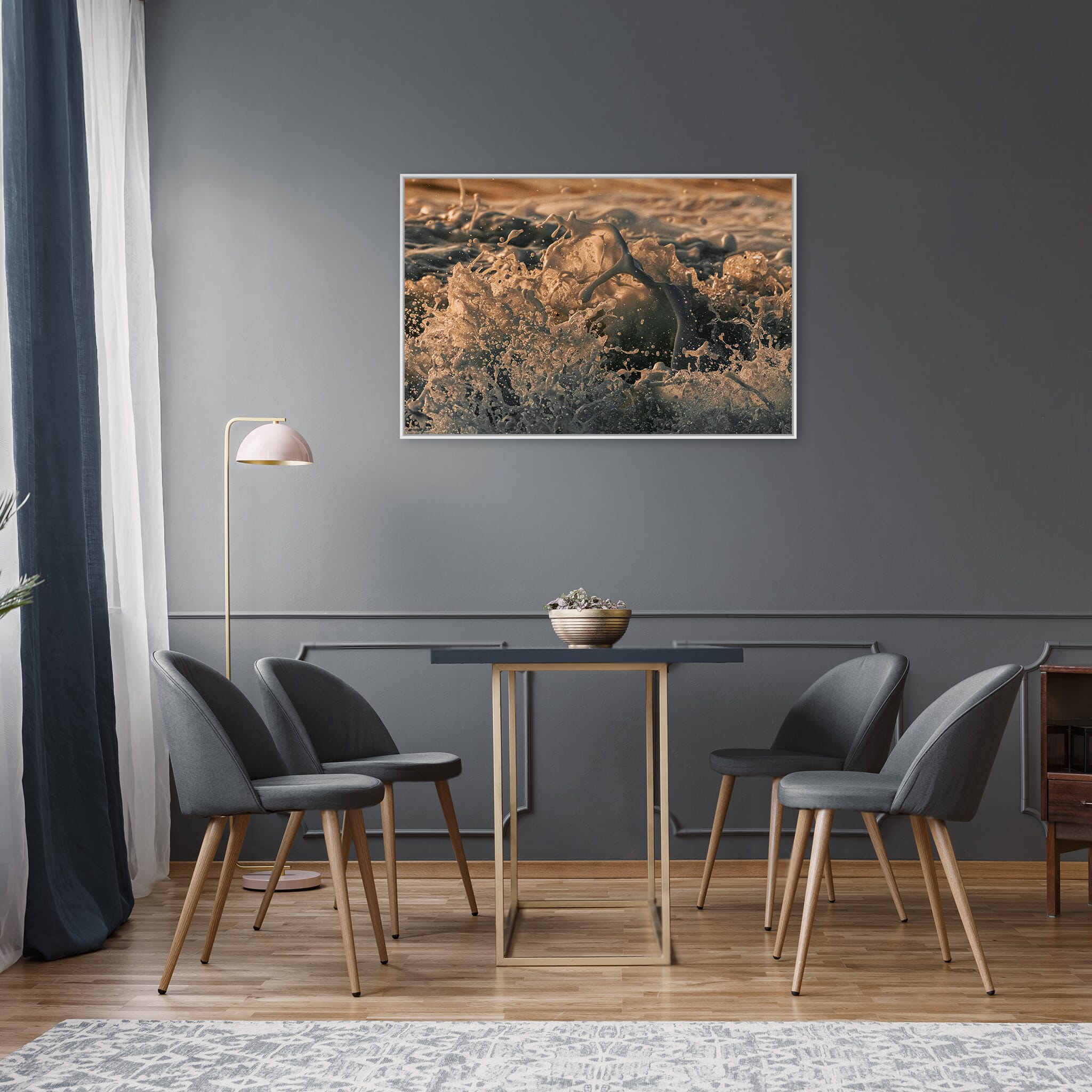 Modern Interior design featuring photography prints by Jan Erik Waider