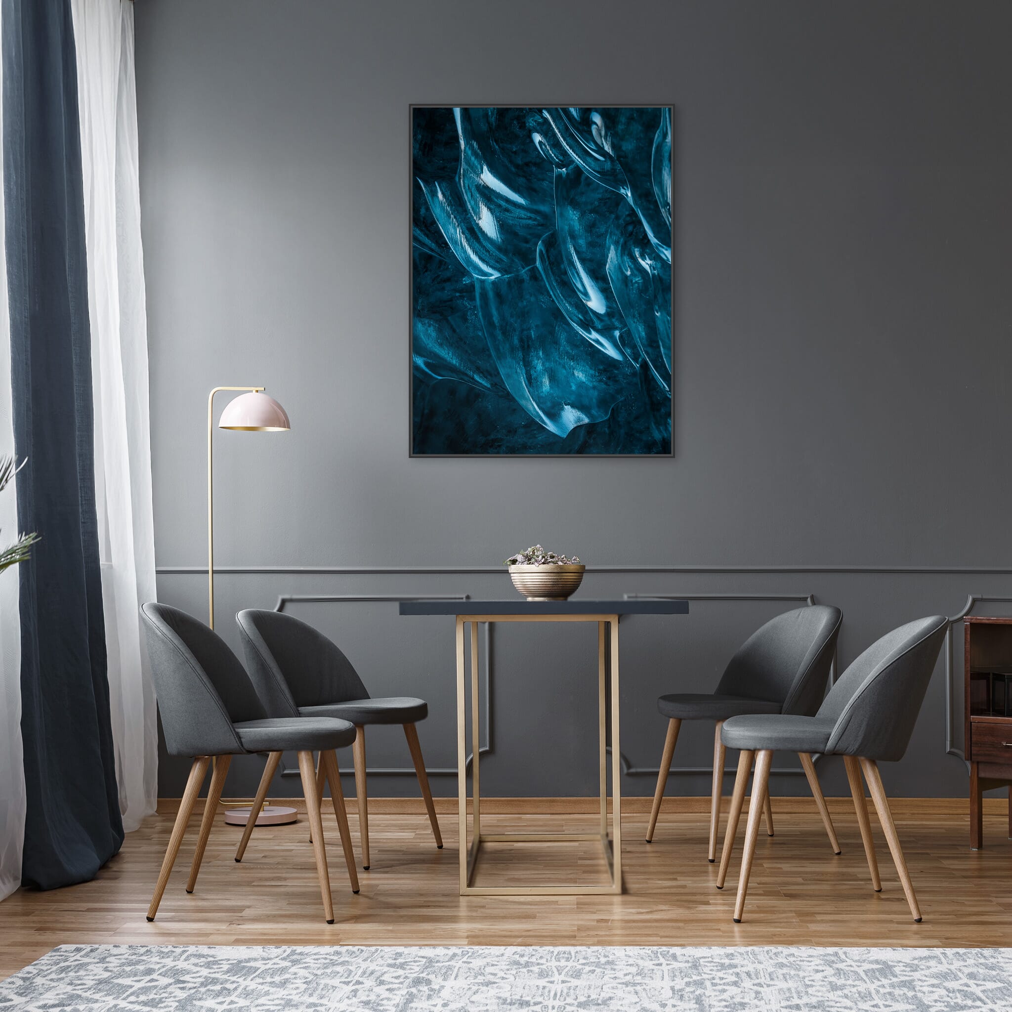 Interior design featuring photography prints by Jan Erik Waider