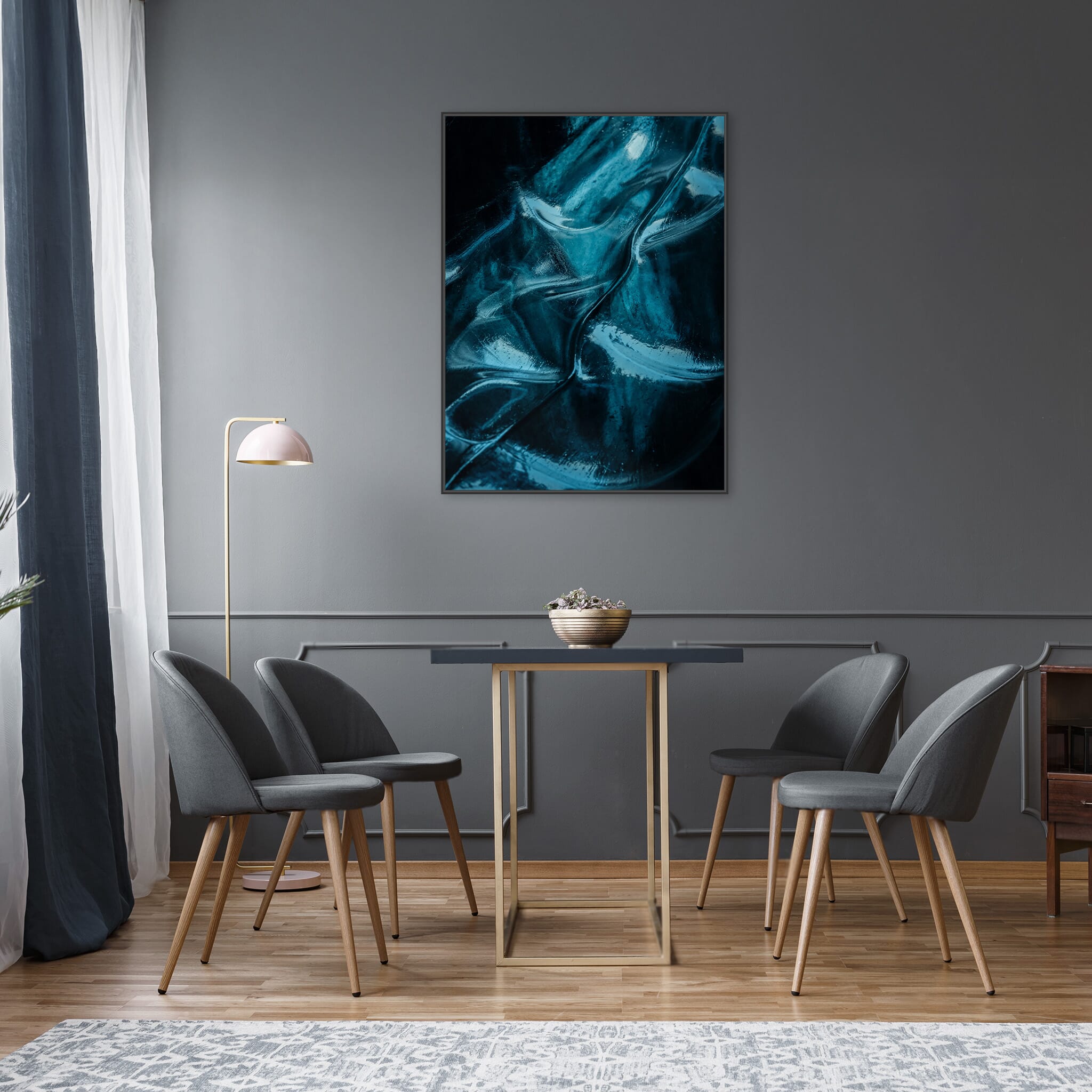 Interior design featuring photography prints by Jan Erik Waider