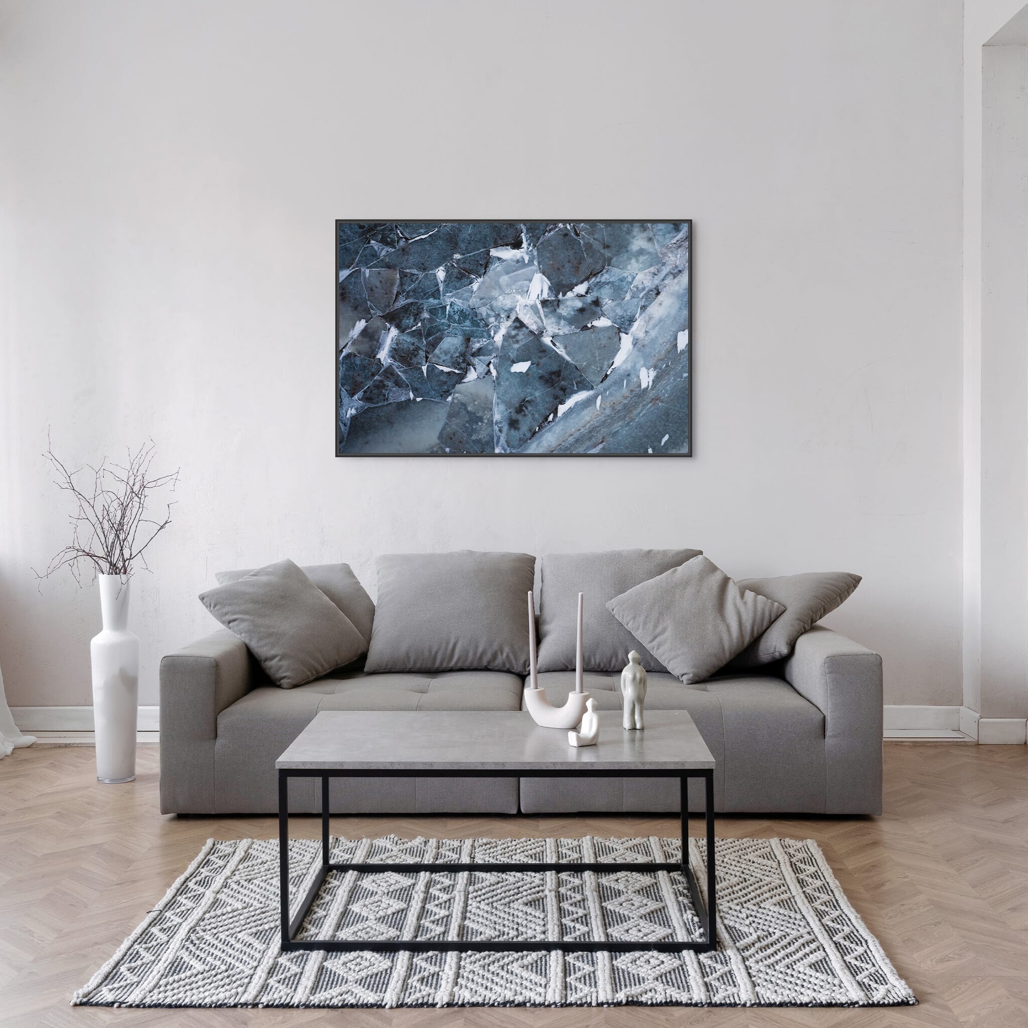 Modern Interior design featuring photography prints by Jan Erik Waider
