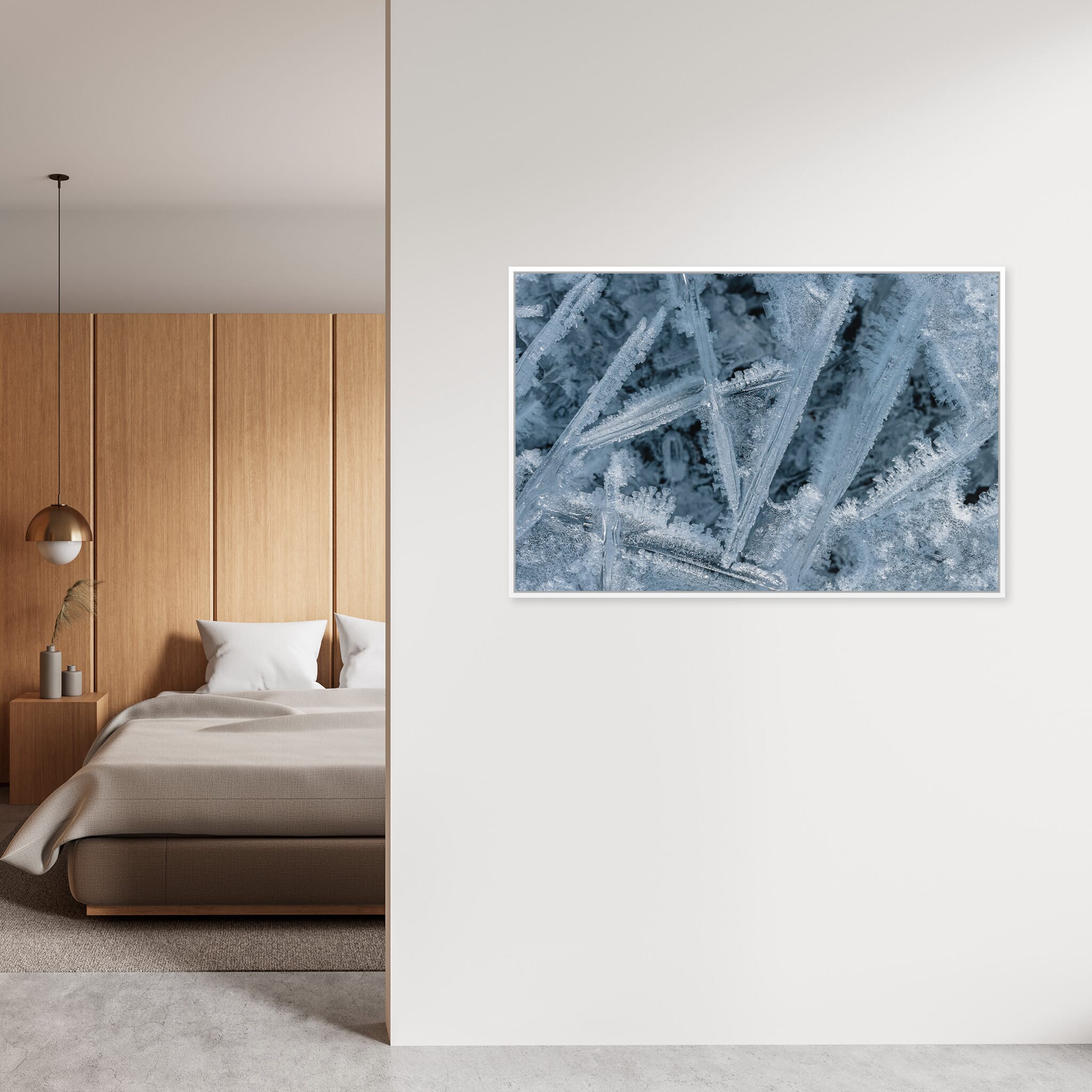Modern Interior design featuring photography prints by Jan Erik Waider