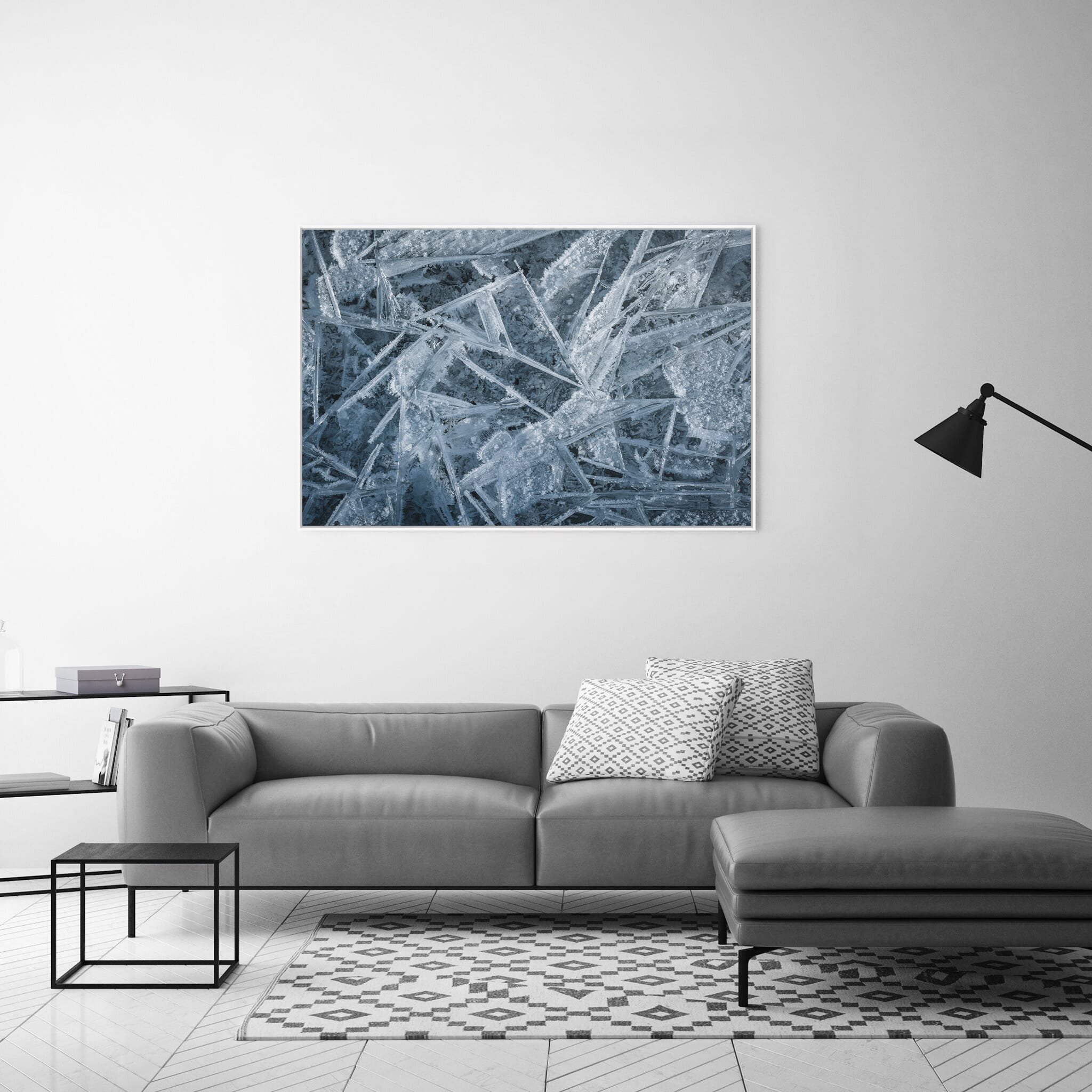 Modern Interior design featuring photography prints by Jan Erik Waider