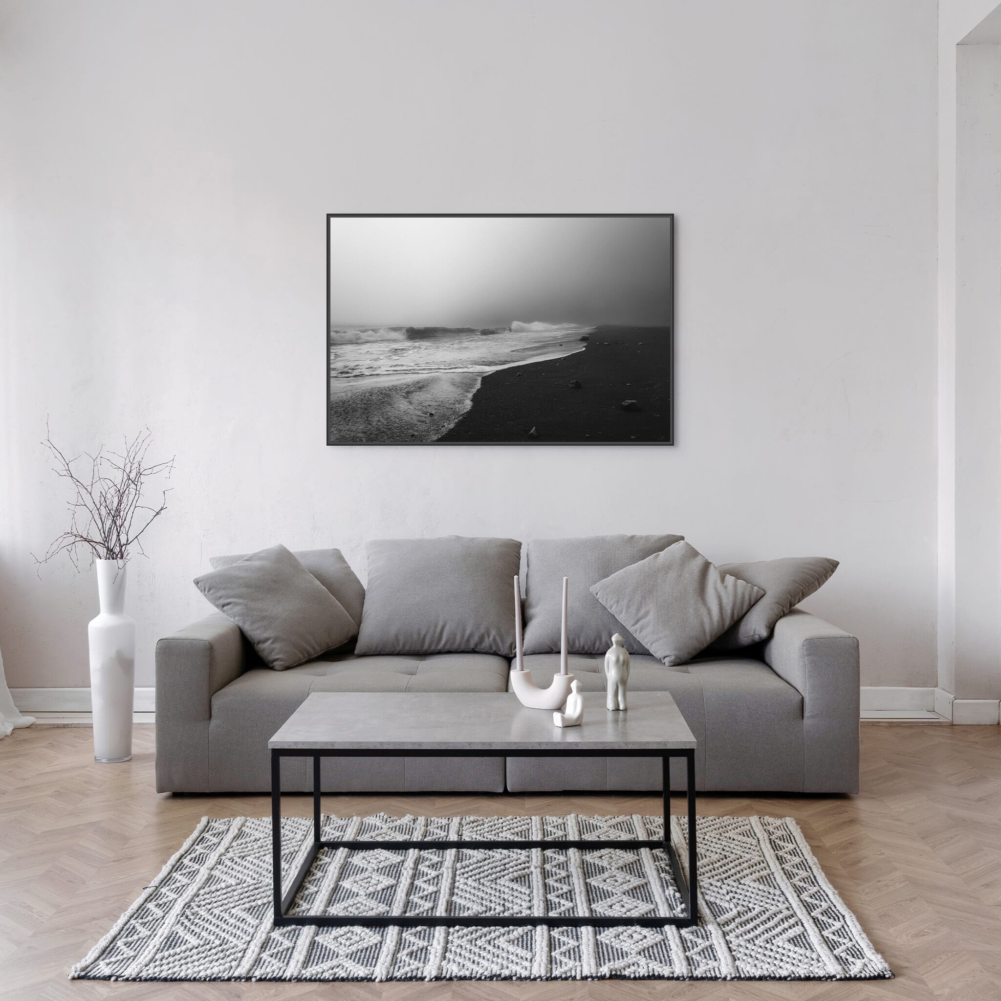Modern Interior design featuring photography prints by Jan Erik Waider