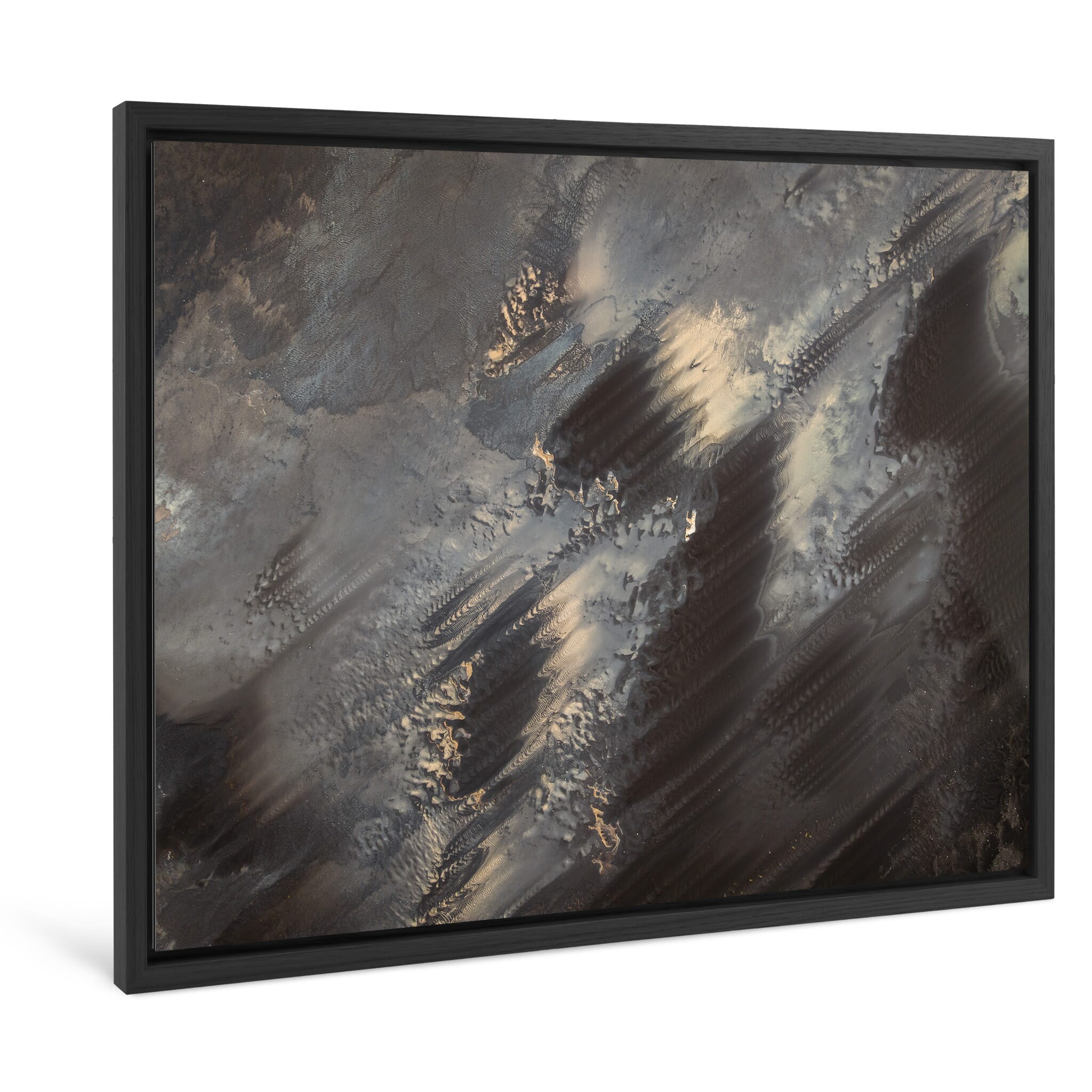 Framed photo print of ripple textures formed by shifting tides