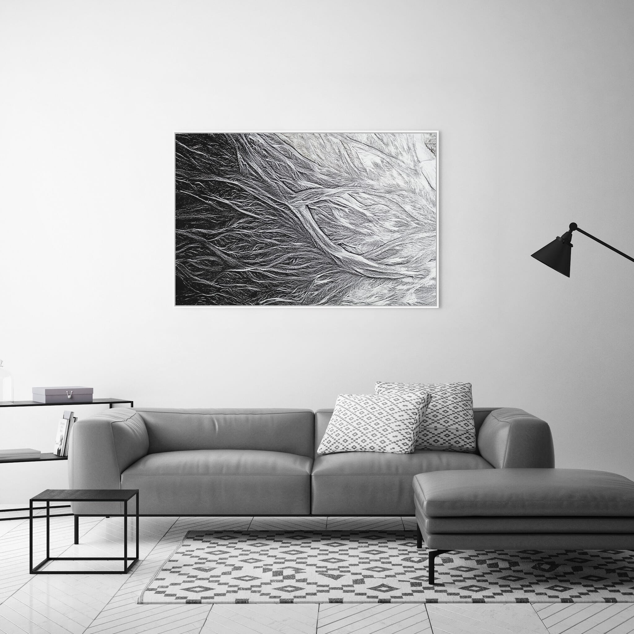 Interior design featuring photography prints by Jan Erik Waider